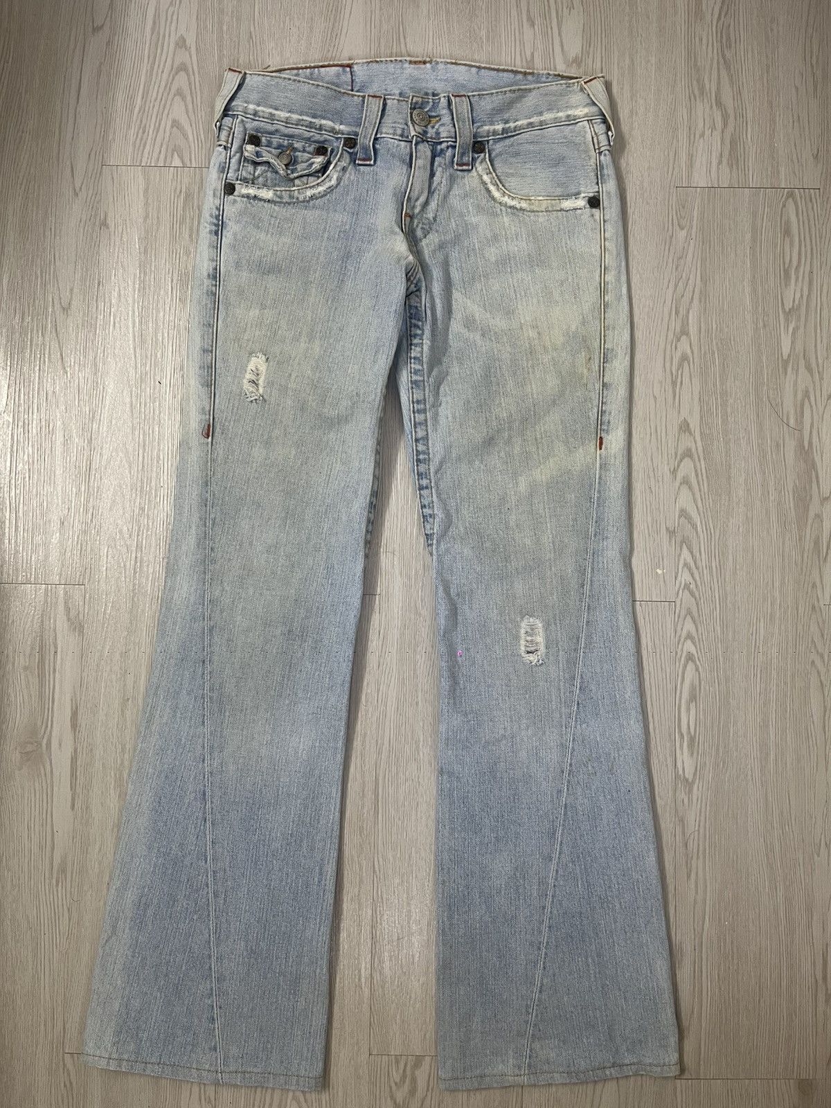 True Religion Vintage True Religion Stone & Tint Flared Jeans Size US 32 / EU 48 - 3 Thumbnail