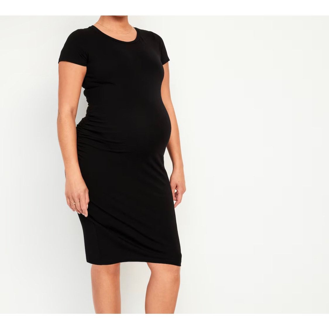 Feathers FEATHERS MATERNITY Black cotton midi-dress size S Size S / US 4 / IT 40 - 1 Thumbnail