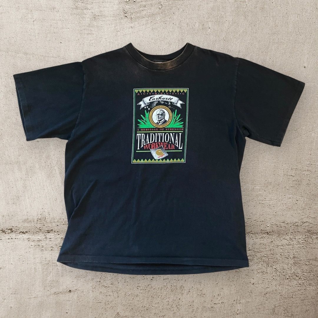 Carhartt × Vintage Vintage Rare Carhartt Heritage Of Strength Workwear T Shirt Size US XL / EU 56 / 4 - 1 Thumbnail