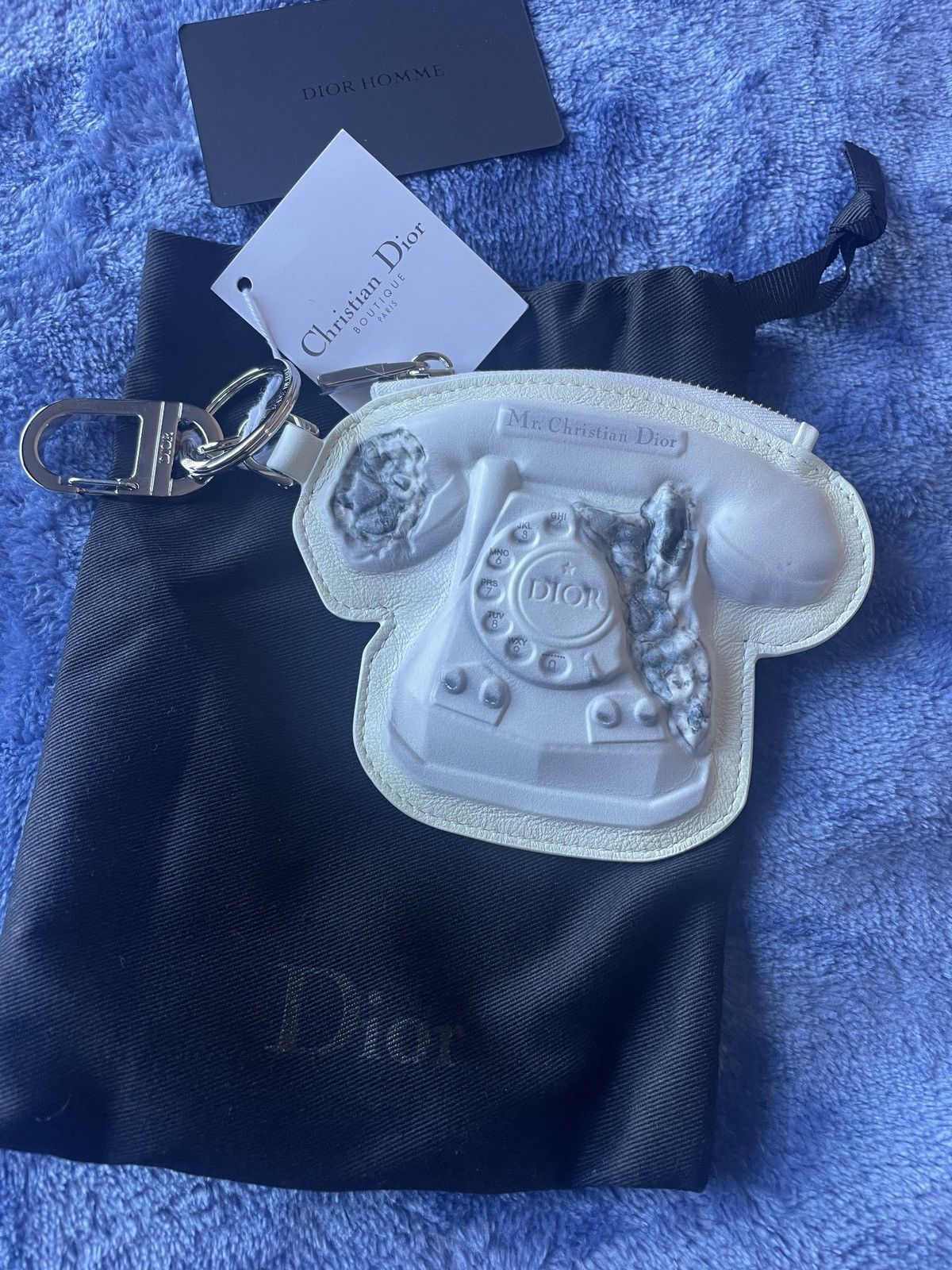 image of Christian Dior Monsieur x Daniel Arsham Christian Dior X Daniel Arsham Coin Purse in White, Men's