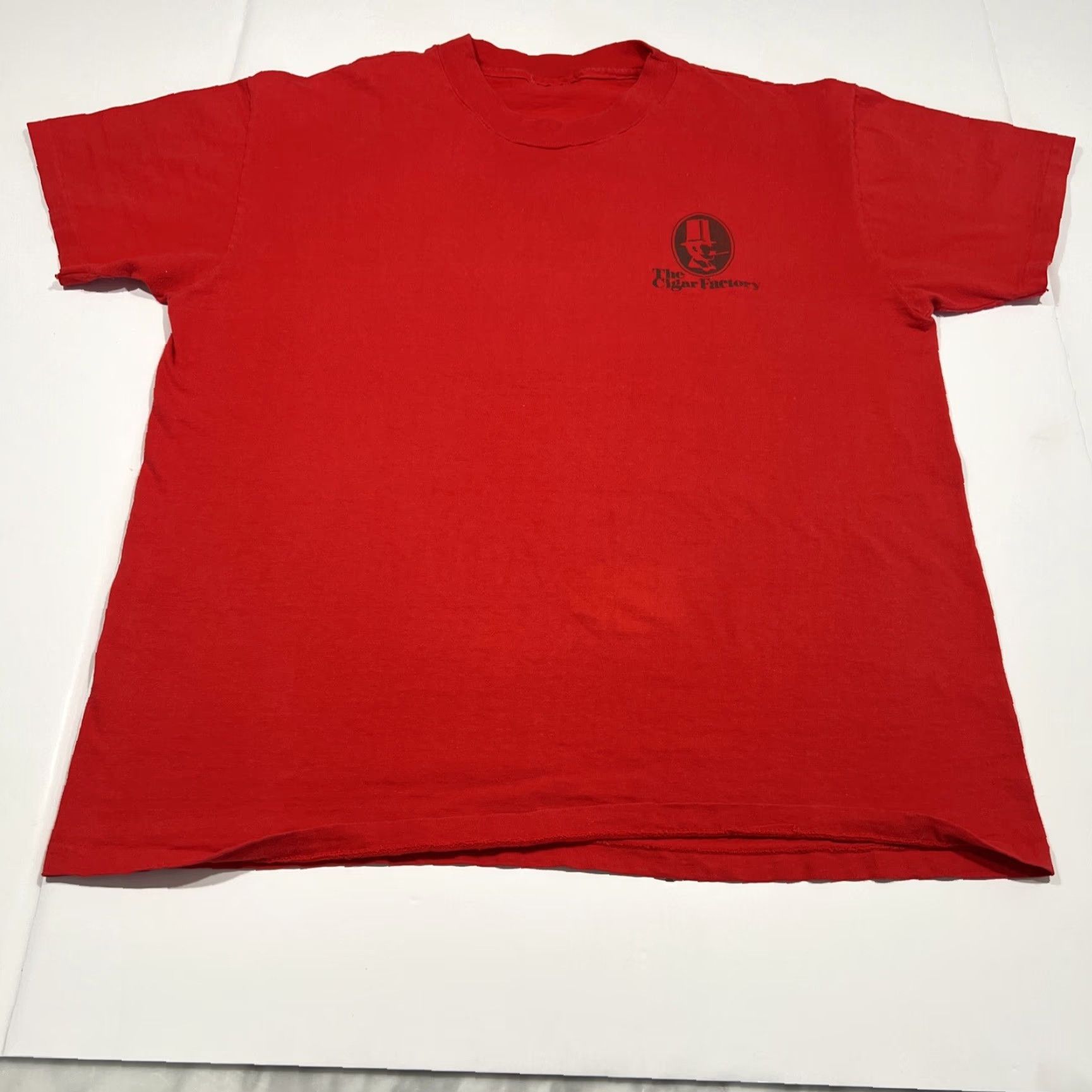 Doublet VINTAGE The Cigar Factory Red Graphic Tee XL Unbranded Unisex Short Sleeve 1990s Double Sided Single Stitch Size US XL / EU 56 / 4 - 6 Thumbnail