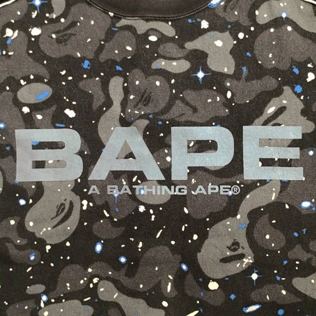 Bape 💫Glow in the dark💫 BAPE Space Camo sweat shirt a bathing ape Size US M / EU 48-50 / 2 - 5 Thumbnail