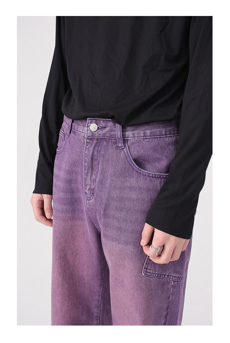 Japanese Brand × Jean Men's personalized pocket trendy loose straight hiphop jeans Size US 32 / EU 48 - 4 Thumbnail