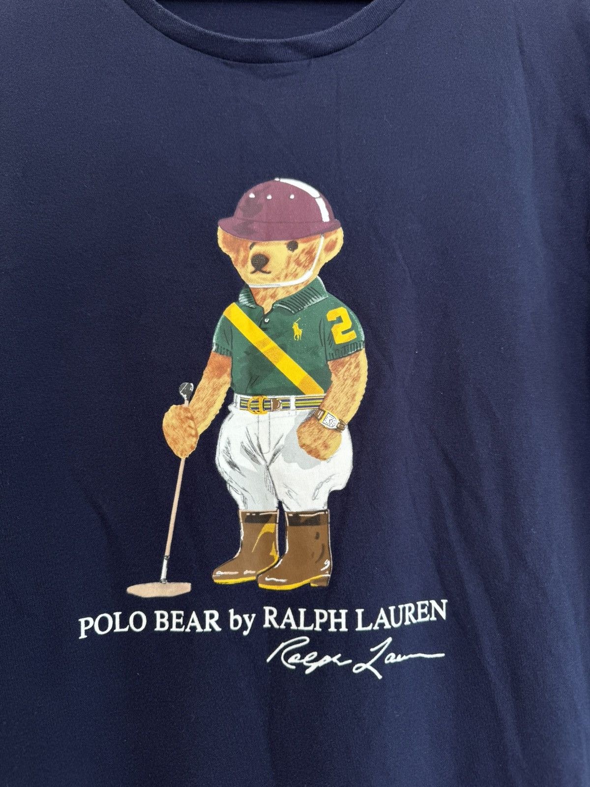 Polo Ralph Lauren × Ralph Lauren Ralph Lauren Polo Bear Navy Polo Player Bear T-shirt Tee Size US L / EU 52-54 / 3 - 6 Thumbnail
