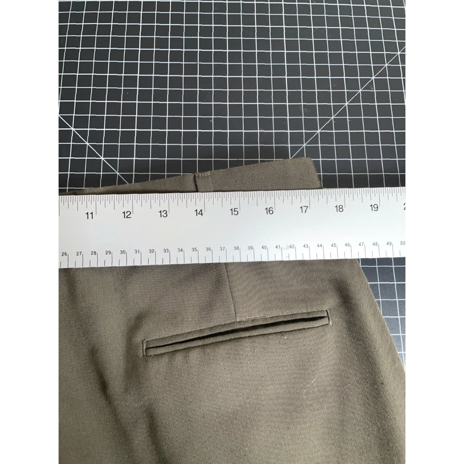 Vintage VTG Worsted Wool Blend Pleated Trousers Men's 35 x 27 Green Cuffed Dress Pants Size US 35 - 5 Thumbnail