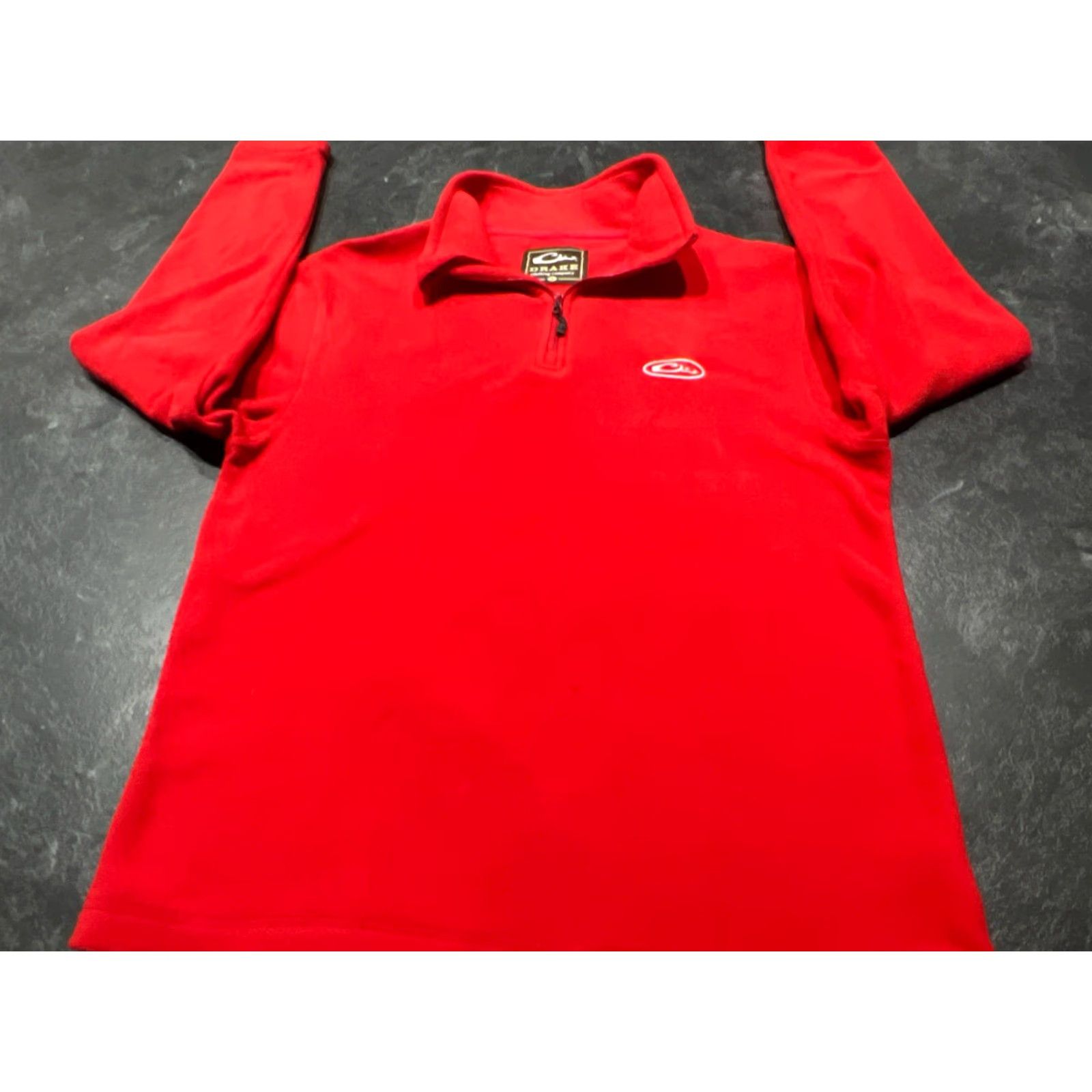 Vintage Drake Men's Fleece Sweater Large Red Pullover 1/4 Zip Outdoor Warm Jumper Size US S / EU 44-46 / 1 - 2 Thumbnail
