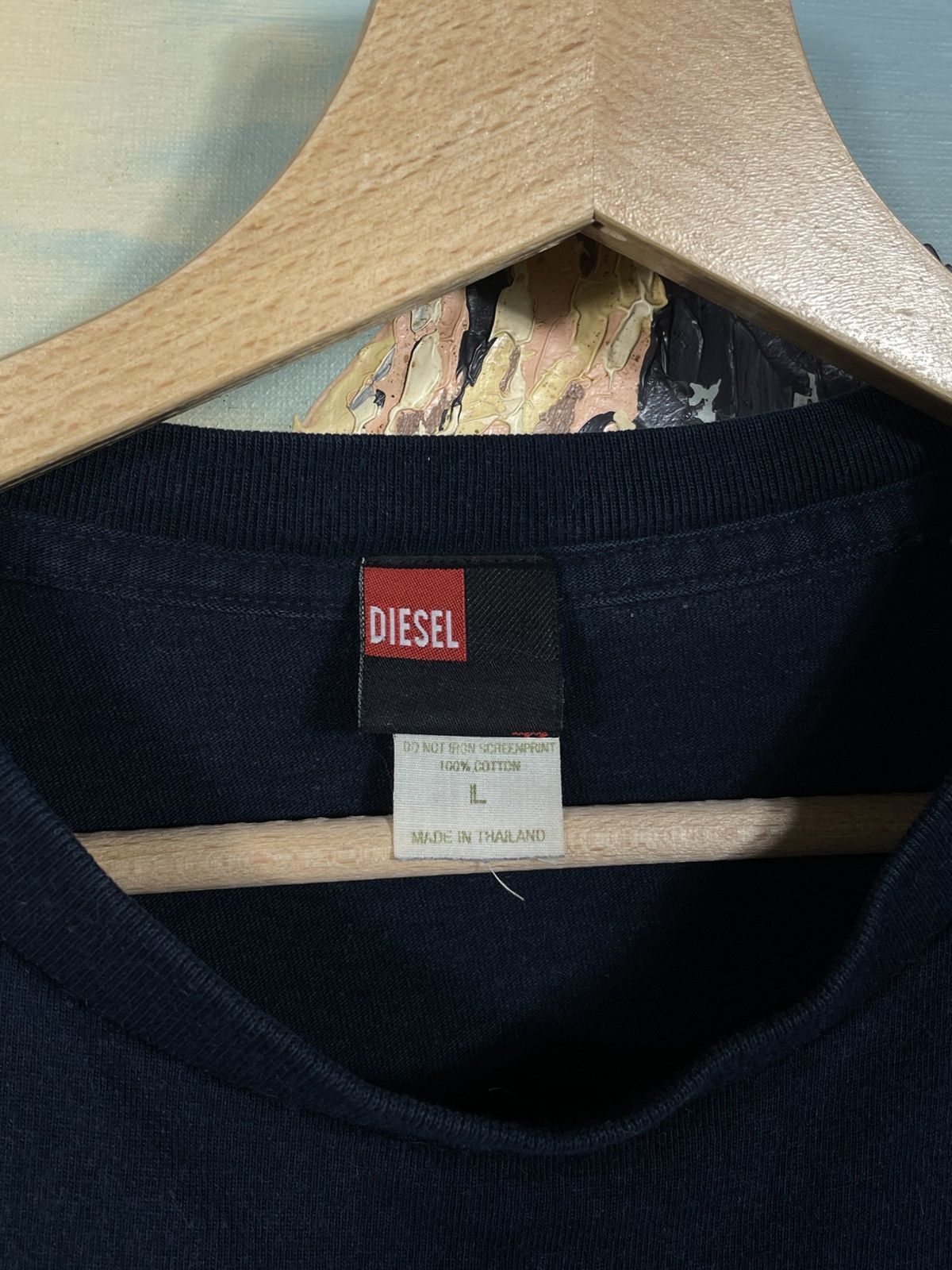 Diesel Diesel Vintage Y2k Navy Tee Avant Garde Cyber Opium Swag Size US M / EU 48-50 / 2 - 10 Thumbnail
