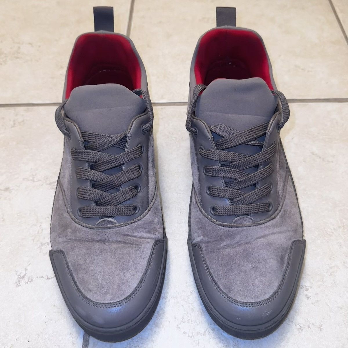Christian Louboutin Christian Louboutin Aurelien Calfskin Suede Trainers Size US 10 / EU 43 - 1 Thumbnail