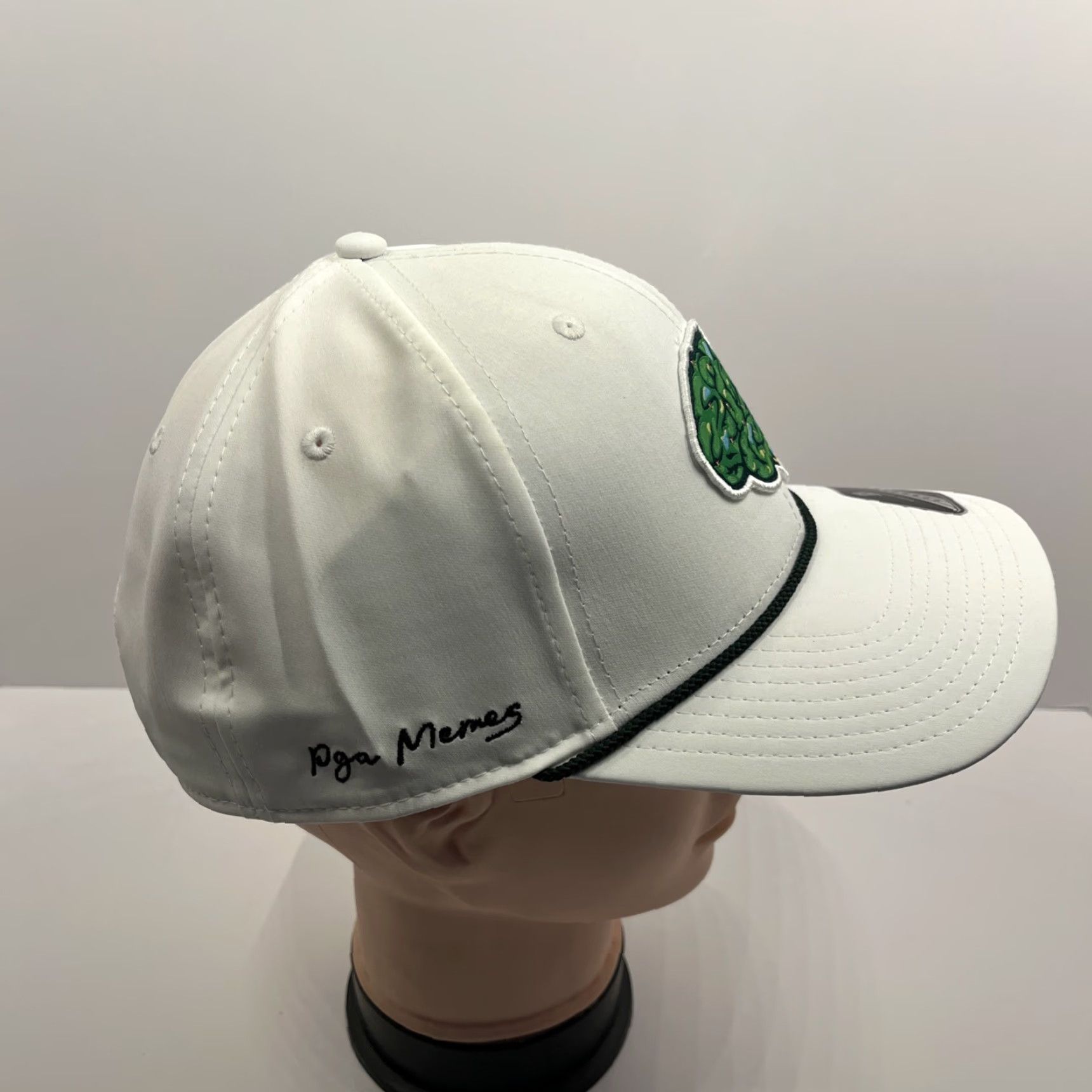 Vintage Golf On The Brain Baseball Hat Cap White Adjustable Snapback Dome Headwear Men Size ONE SIZE - 4 Thumbnail