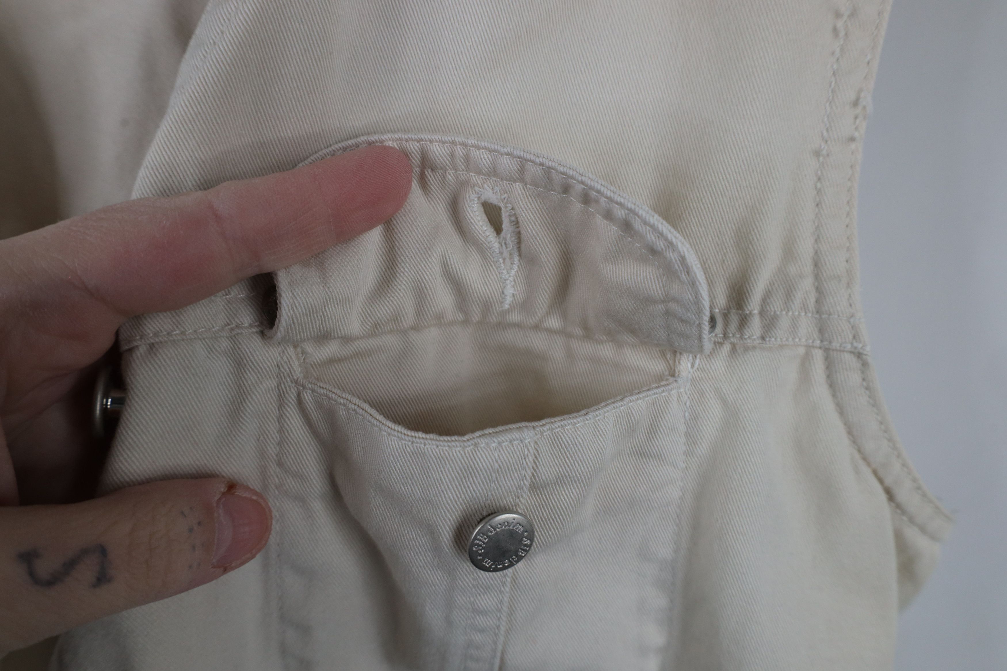 Vintage Vintage 90s Streetwear Chino Button Vest Jacket Beige Size M / US 6-8 / IT 42-44 - 5 Thumbnail