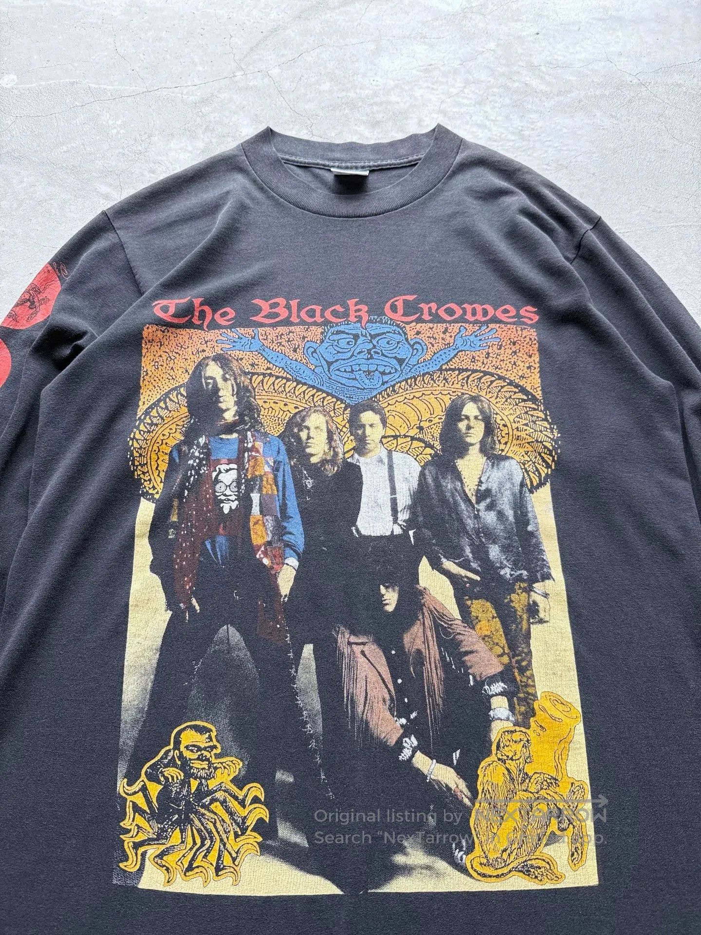 Vintage Vintage 80s The Black Crowes Band Tee. Size US L / EU 52-54 / 3 - 3 Thumbnail