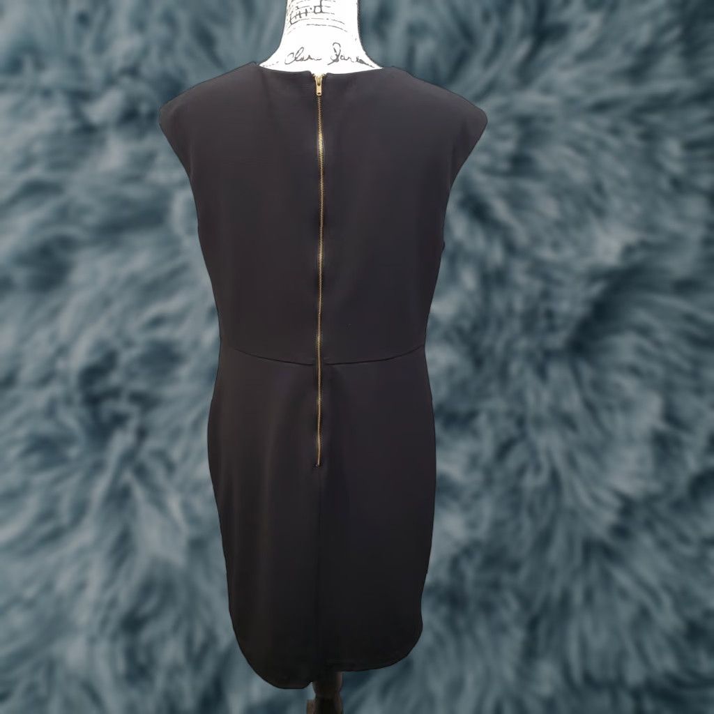 Vintage Emma & Michele Shift Dress Womens Size 12 Black Zipper Pockets Stretch Back Zip Size XL / US 12-14 / IT 48-50 - 1 Thumbnail