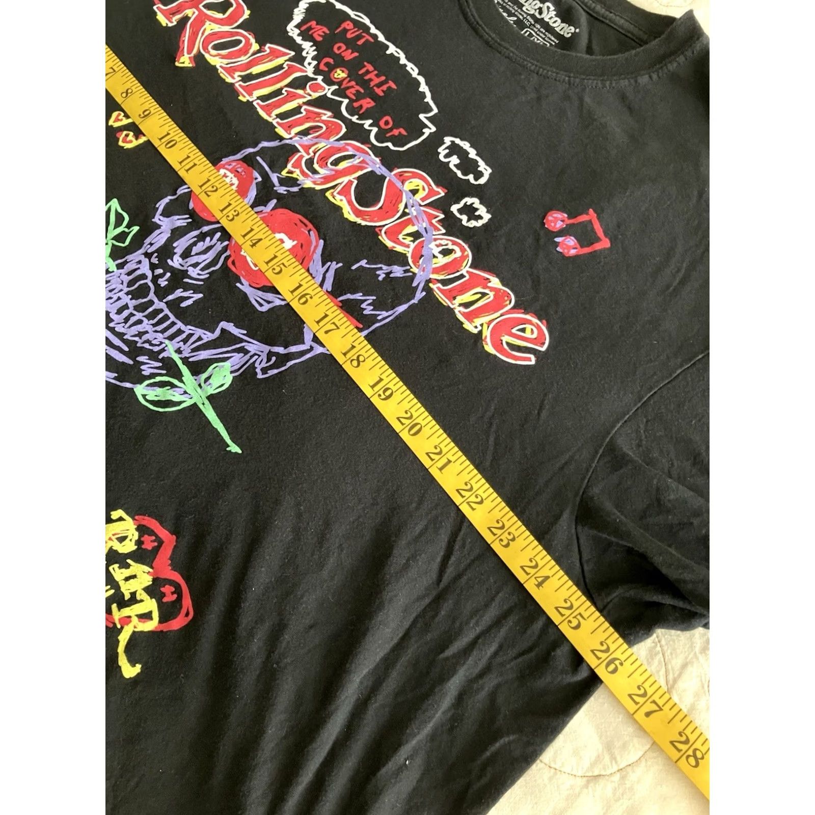 Doublet Rolling Stone Magazine Rock Music Black Double Graphic T-Shirt Large L/XL Crew Neck Short Sleeve Mens Regular Size US L / EU 52-54 / 3 - 5 Thumbnail