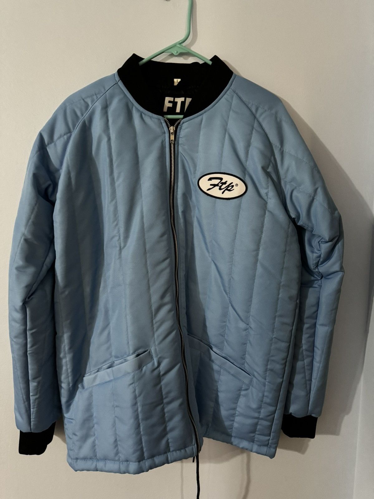 image of Fuck The Population Ftp Jacket in Blue, Men's (Size Large)