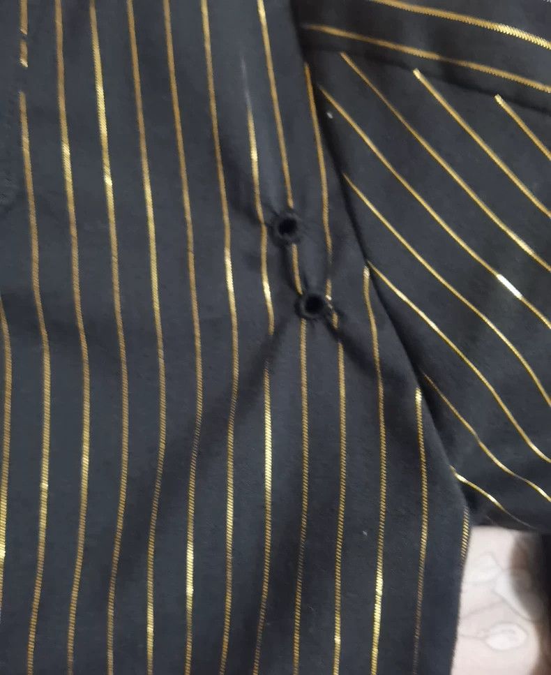 Number (N)ine Number (N)ine 02 Gold thread shirt striped three-quarter sl Size US L / EU 52-54 / 3 - 5 Thumbnail