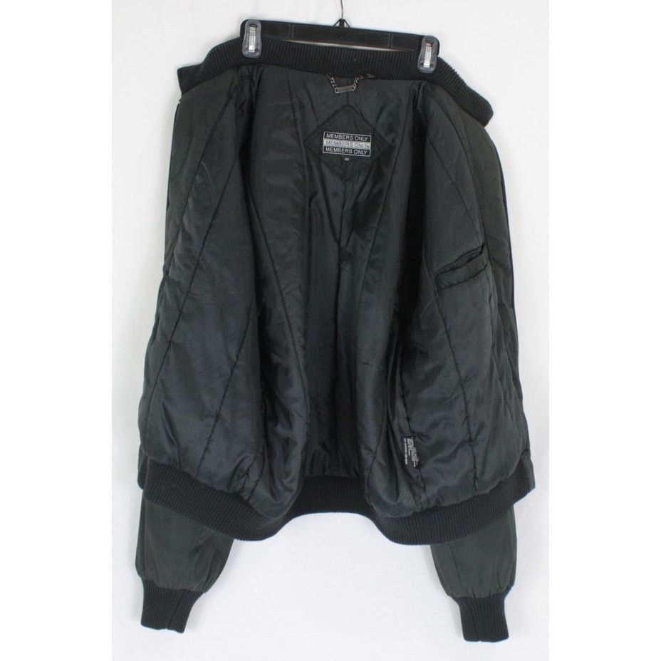 Members Only × Vintage Vintage Members Only Cafe Racer Jacket Black Quilted Bomber Size US XL / EU 56 / 4 - 5 Thumbnail