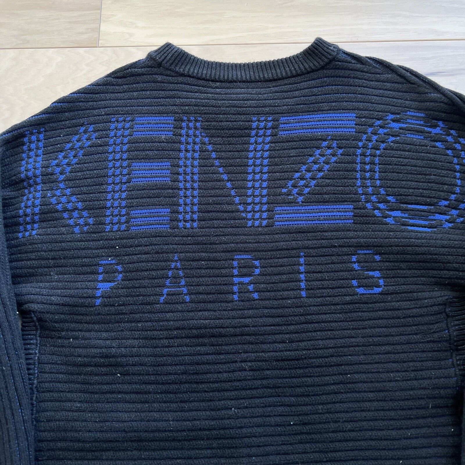 Kenzo Kenzo Paris Sweater Women's Medium Black Blue Wool Size M / US 6-8 / IT 42-44 - 10 Thumbnail