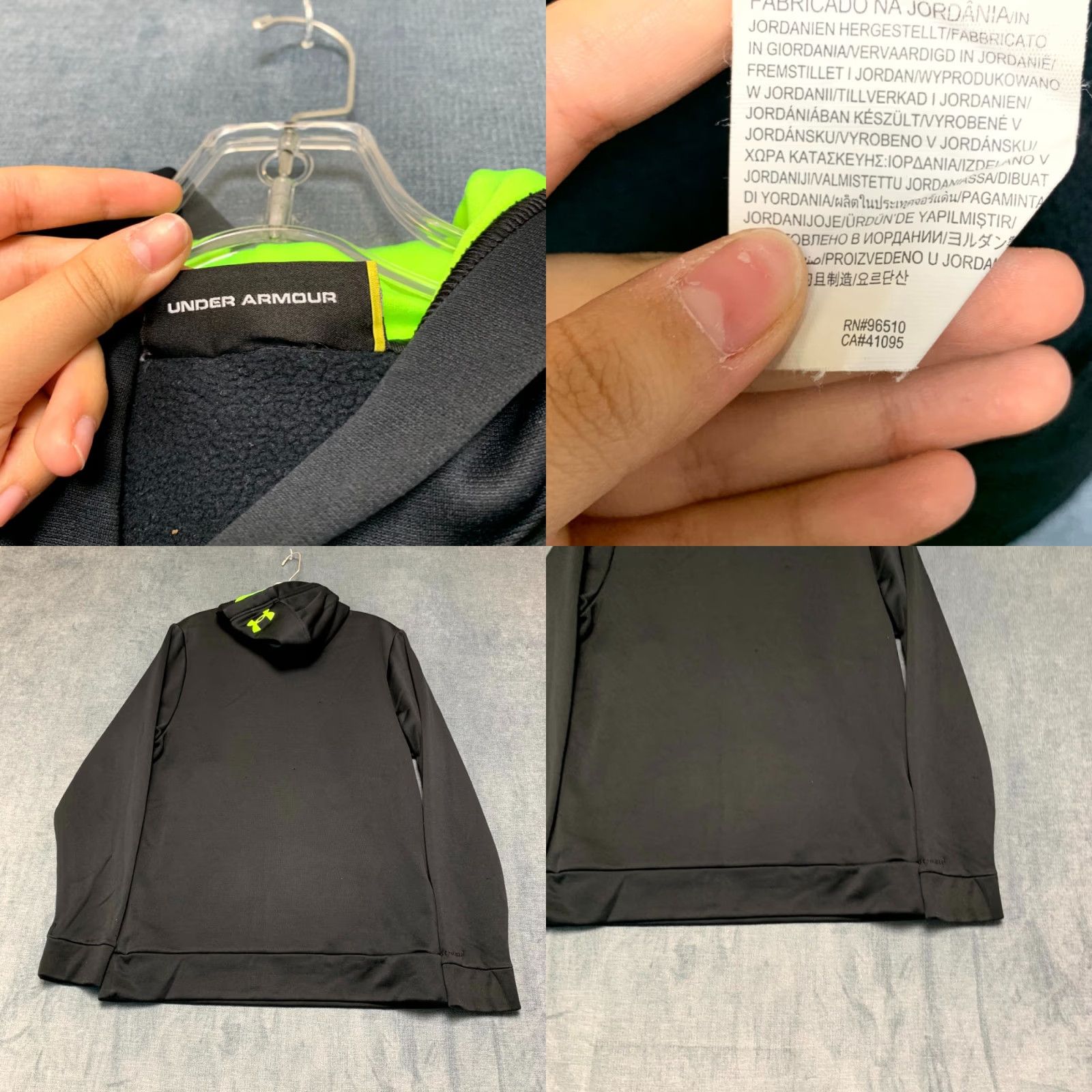 Under Armour Under Armour Hoodie Mens Small Black Graphic Logo Fleece Lined Outdoor Loose Fit Size US S / EU 44-46 / 1 - 8 Thumbnail