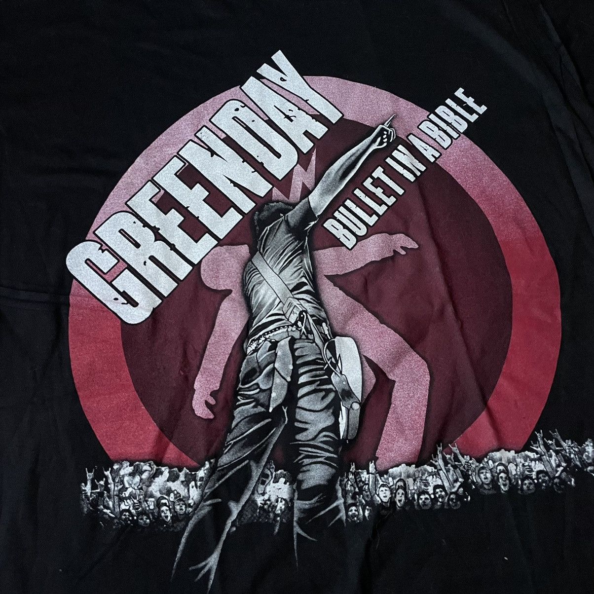 Band Tees Vintage Y2K GREEN 90S DAY CREEPY FACE ABSTRACT XXL Size US XXL / EU 58 / 5 - 6 Thumbnail