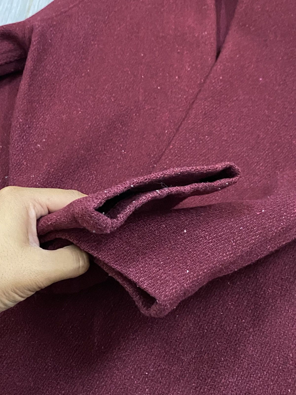 Woolrich Woolen Mills Vtg Woolrich Wool Hoodie Jacket | Talon Zipper | Burgundy Size US L / EU 52-54 / 3 - 9 Thumbnail