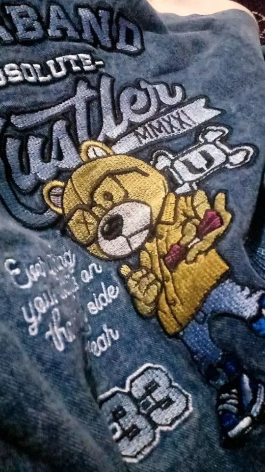 Other X Urband Absolute Varsity Jacket Denim Bear University A259 Size US L / EU 52-54 / 3 - 7 Thumbnail