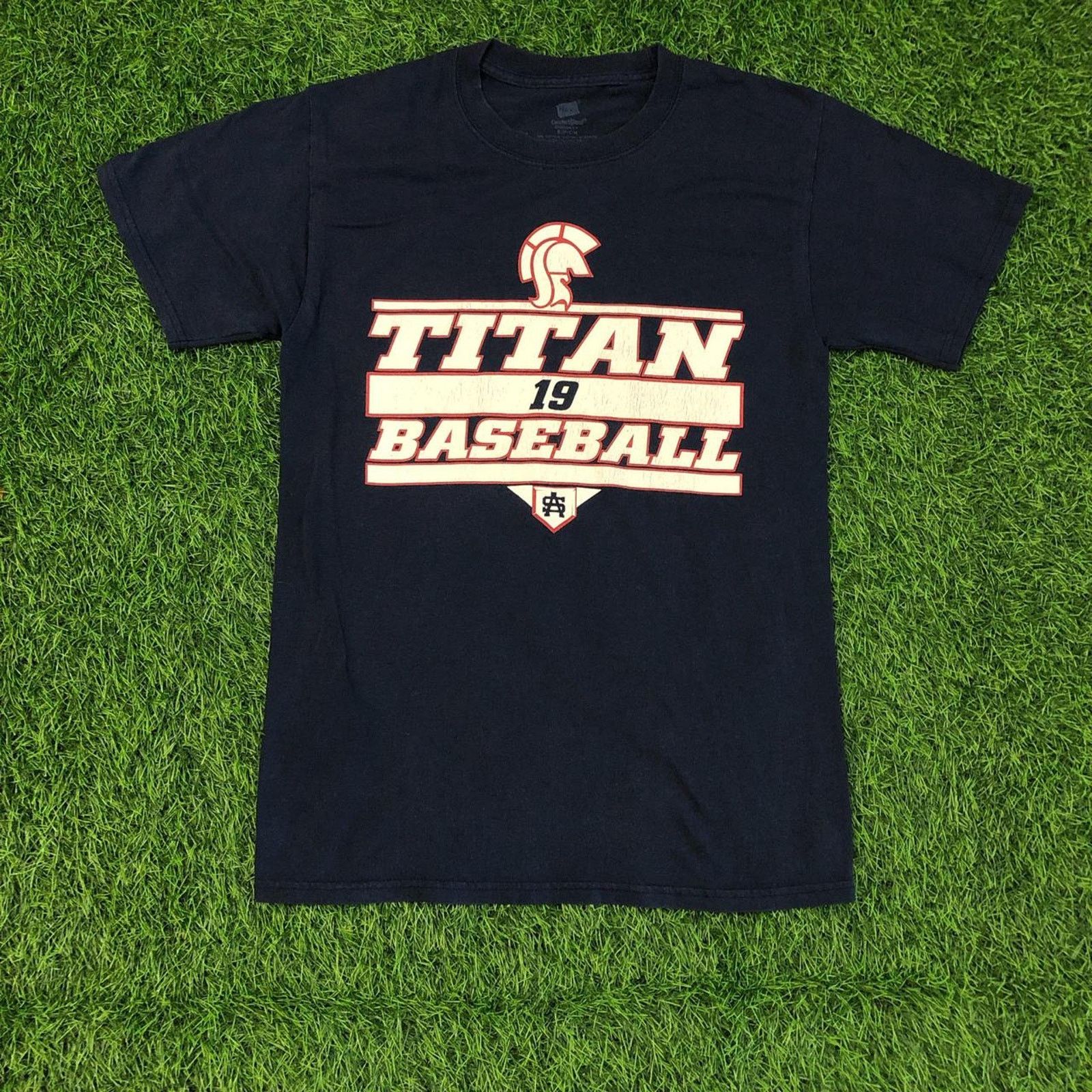 Hanes Navy Titan Baseball Graphic Tee Size US S / EU 44-46 / 1 - 1 Thumbnail