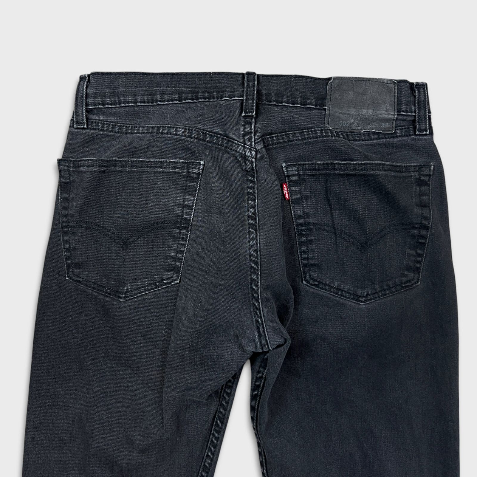 Levi's × Vintage Levi's 502 Jeans 32x32 Black Regular Taper Fit Faded Denim Size US 32 / EU 48 - 8 Thumbnail