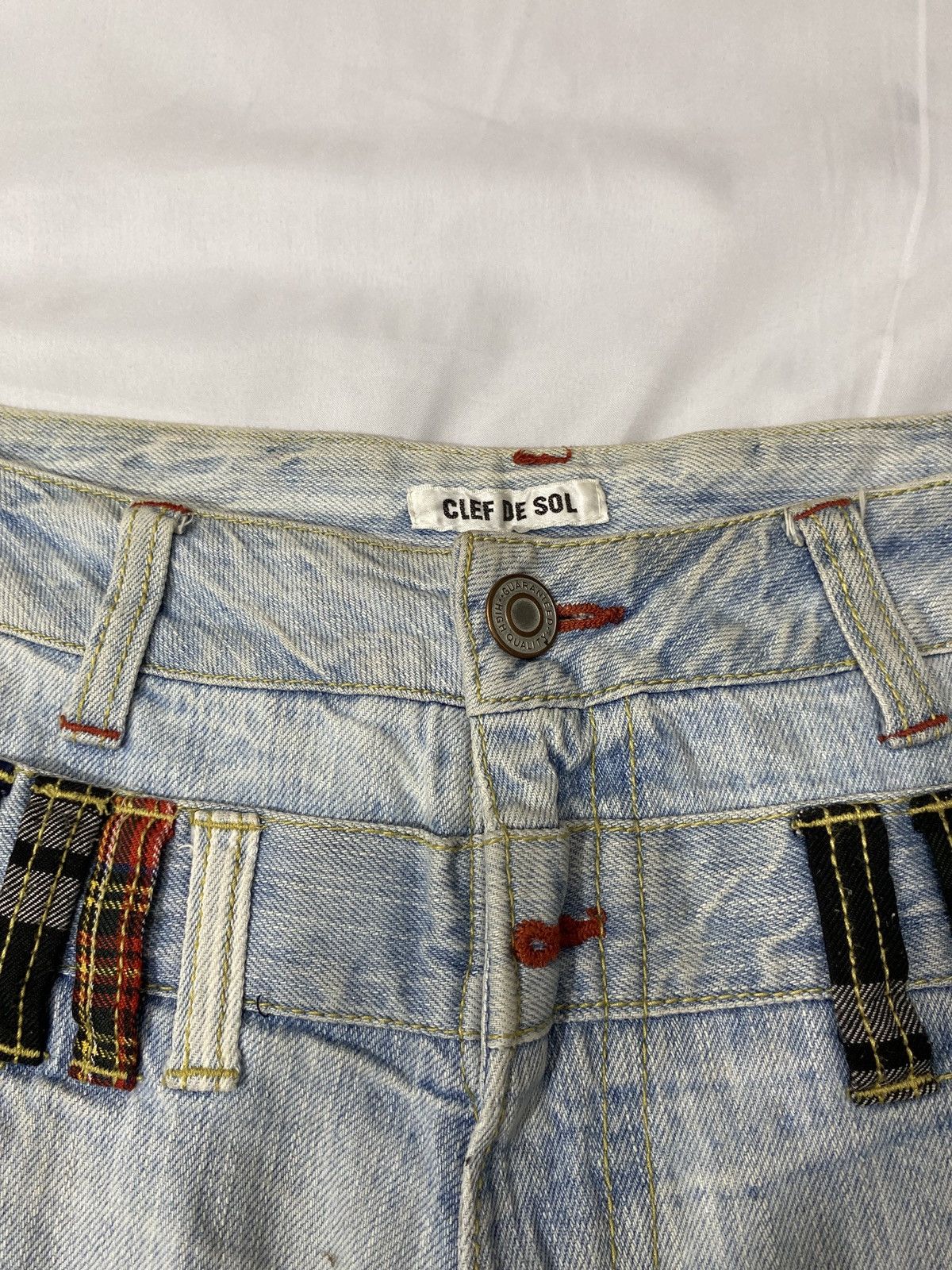 Beauty Beast Japanese Brand Clef De Sol Double Waist Mudswash Denim Size US 30 / EU 46 - 3 Thumbnail
