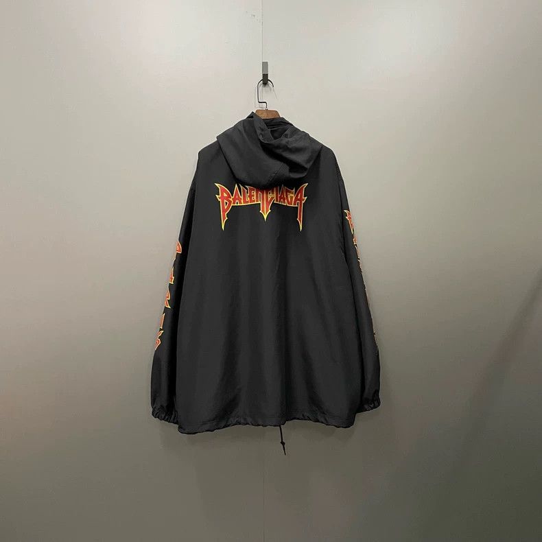 Balenciaga Balenciaga Black logo Coach Jacket Size US M / EU 48-50 / 2 - 2 Thumbnail