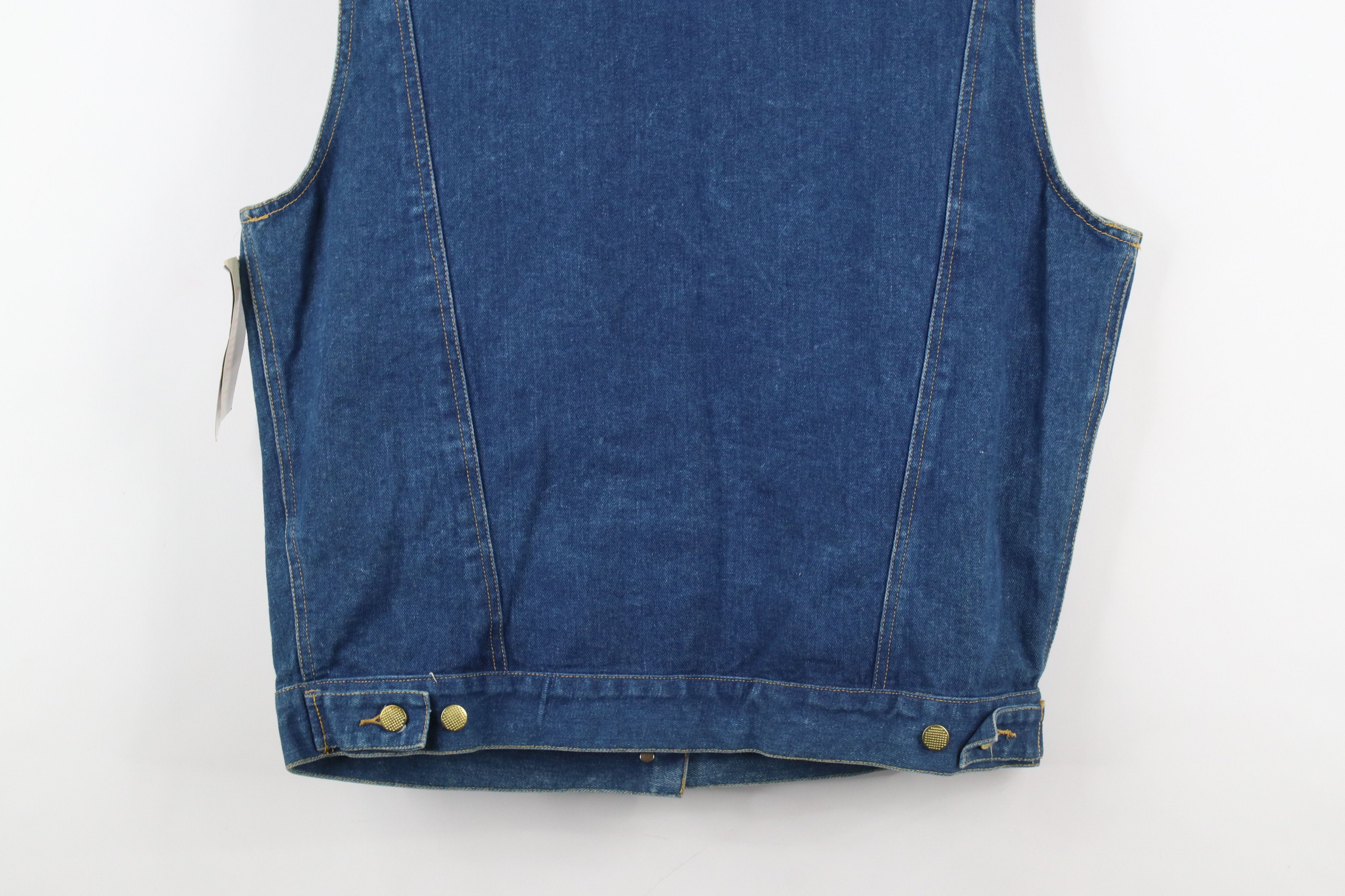 Vintage Deadstock Vintage 90s Streetwear Sleeveless Denim Vest Size L / US 10 / IT 46 - 15 Thumbnail
