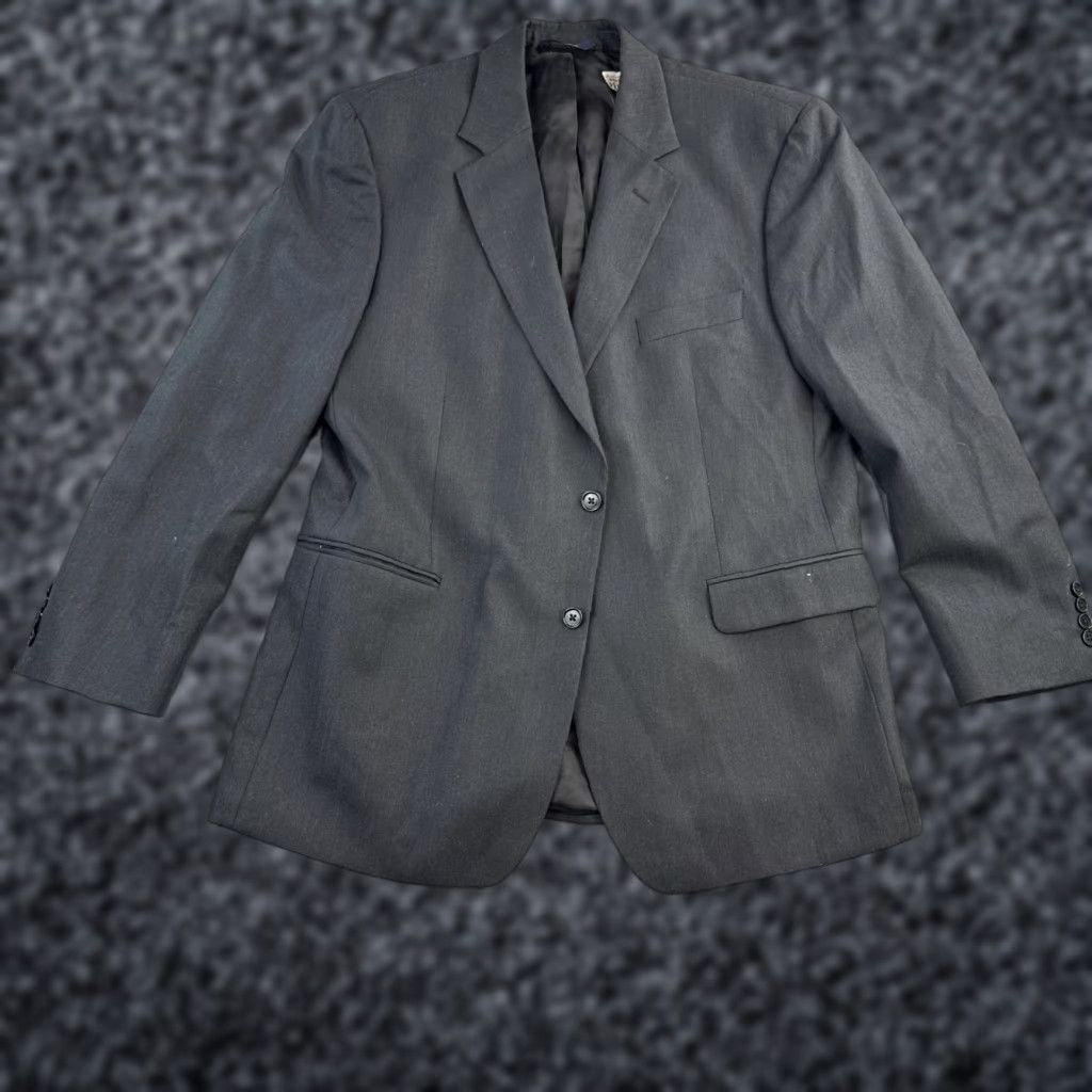 Brooks Brothers VINTAGE? Brooks Brothers 346 Suit Mens 46R Wool Blend Charcoal Gray Blazer Pants Set W42 L29 Two Piece 2 Piece Office Formal Wedding Mens Size 46R - 1 Thumbnail