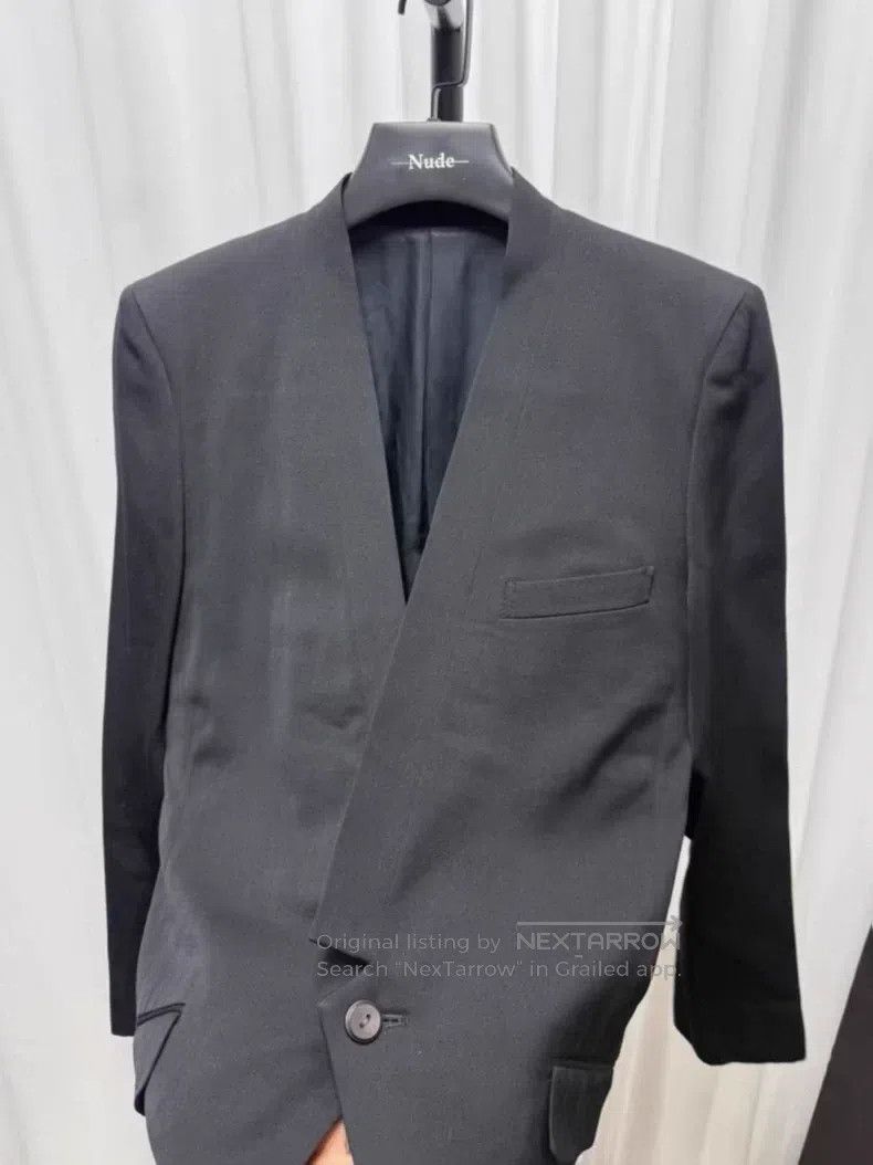 Issey Miyake Issey Miyake Wool Collarless Suit Jacket Size US M / EU 48-50 / 2 - 3 Thumbnail