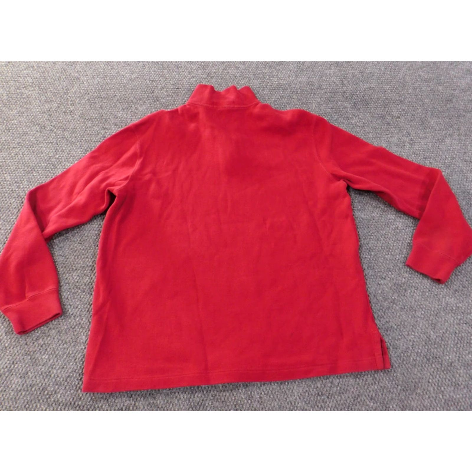 Polo Ralph Lauren Polo Ralph Lauren Sweater Pullover Mock Neck 1/4 Zip Red L Mens Vintage 90s Preppy Regular Knit Cotton chunky-knit Size US L / EU 52-54 / 3 - 6 Thumbnail