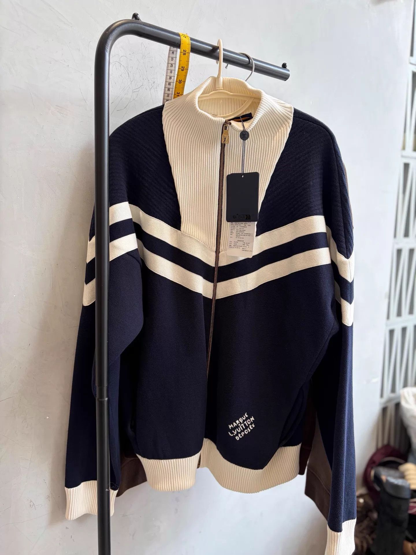 Louis Vuitton LV 25ss Embroidered Knit Blue & White Zip Unisex Jacket M Size US M / EU 48-50 / 2 - 1 Thumbnail