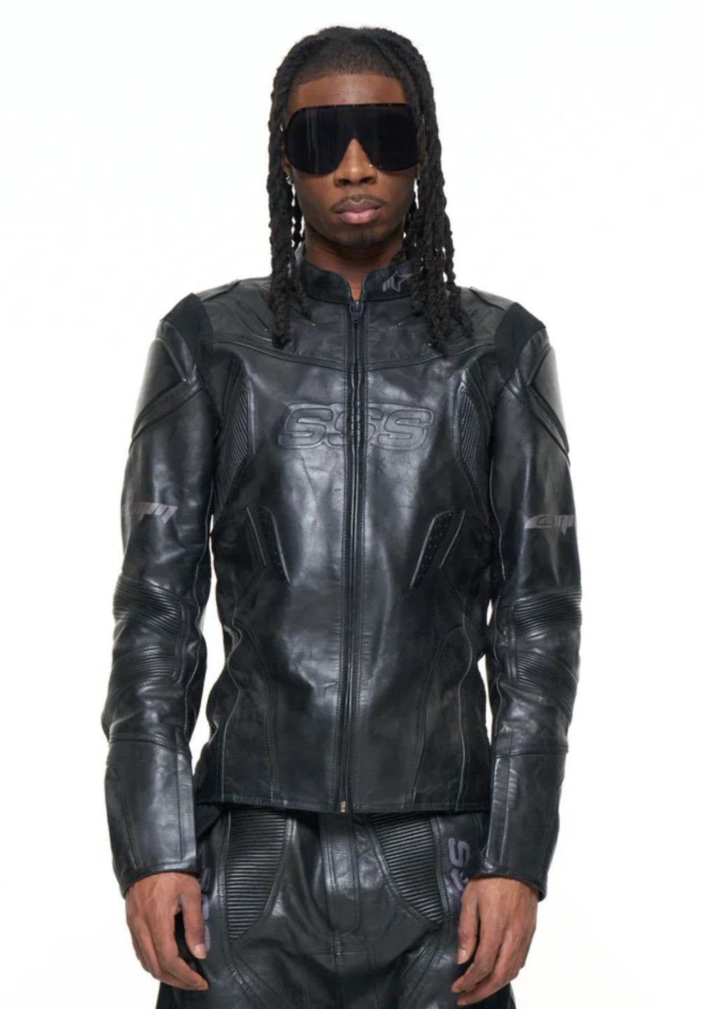 image of Designer Collection x Highland Misere Moderne Spidi V2 Moto Jacket in Black, Men's (Size Large)