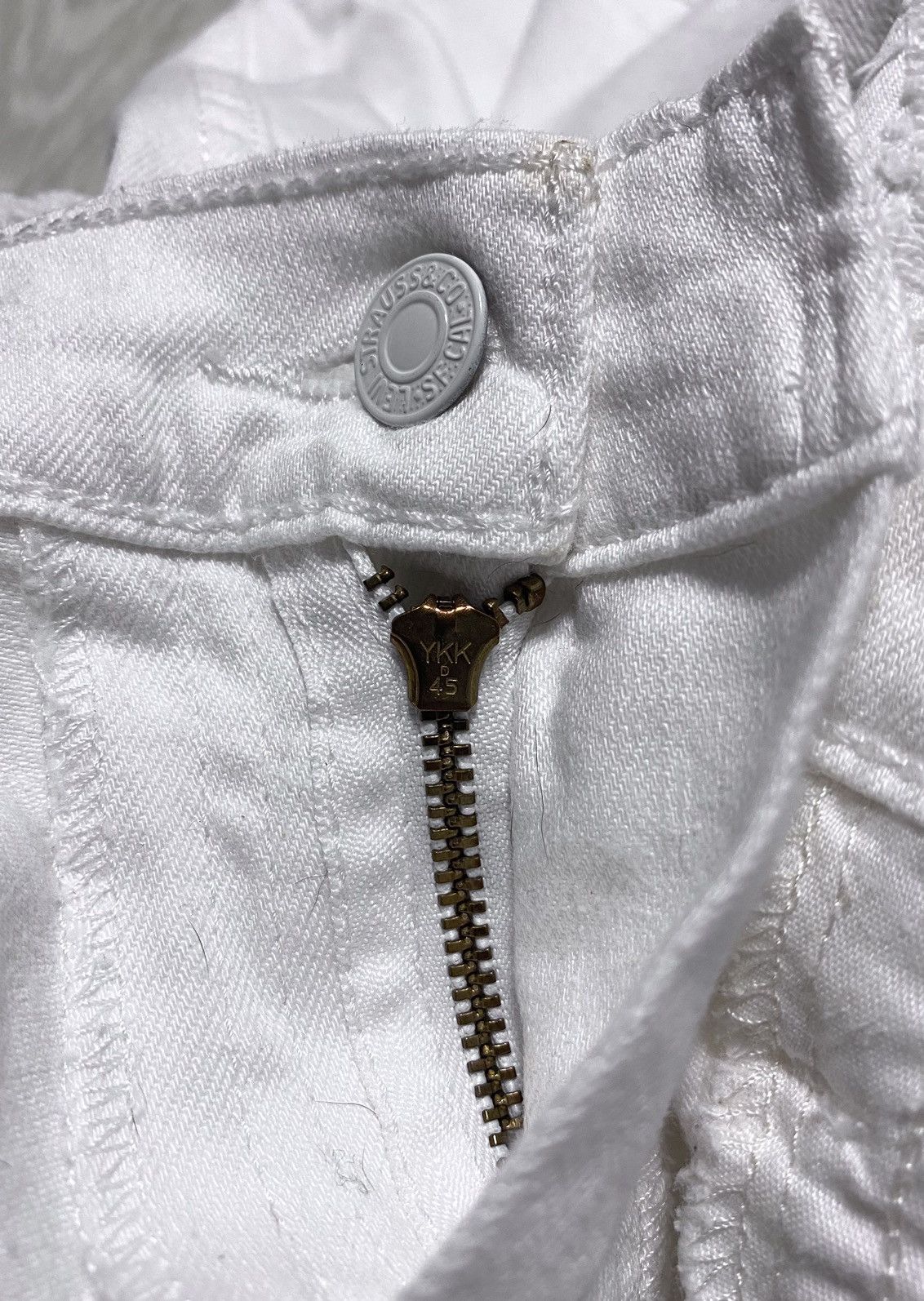 Levi's Vintage Clothing Levi’s 524 Skinny Strip Stitched Torn Distressed Jeans Denim Size 29" - 17 Thumbnail
