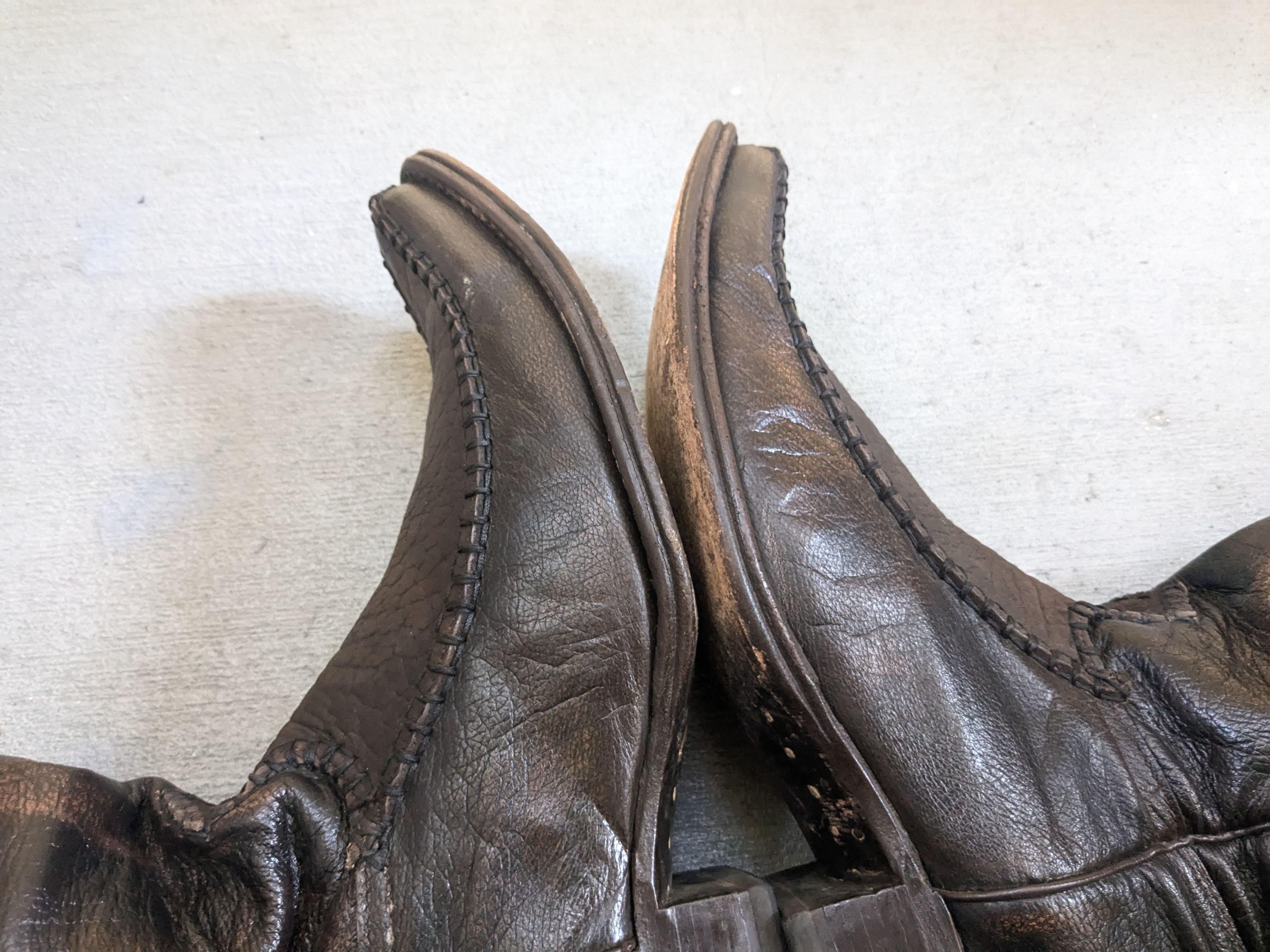 Genuine Leather Texanos Cowboy Boots 10 Brown Leather Mexico Pointed Toe Size US 10 / EU 43 - 5 Thumbnail