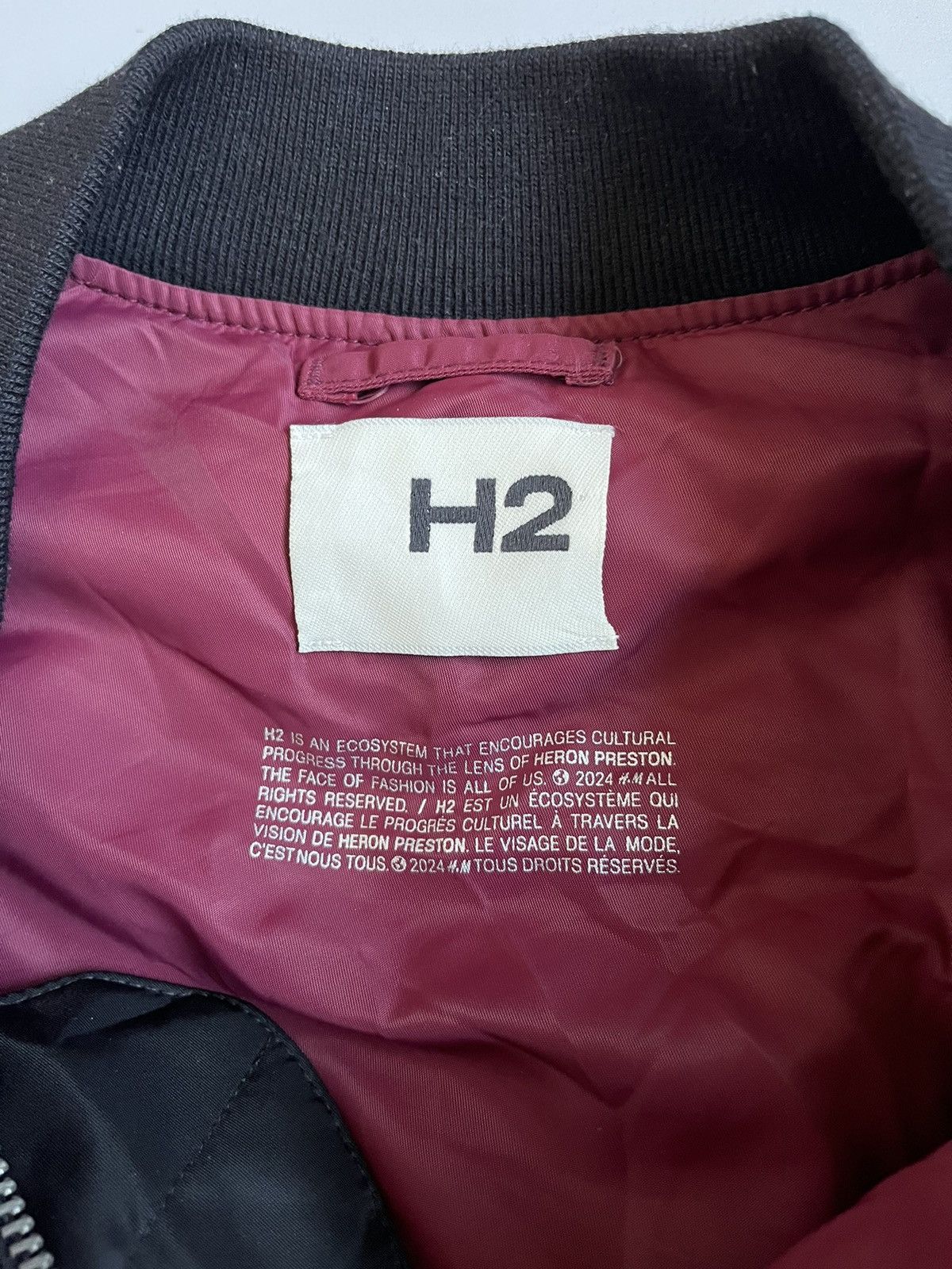 H&M × Heron Preston H2 Heron Preston Men Polyamide Reversible Bomber Jacket Size US L / EU 52-54 / 3 - 8 Thumbnail