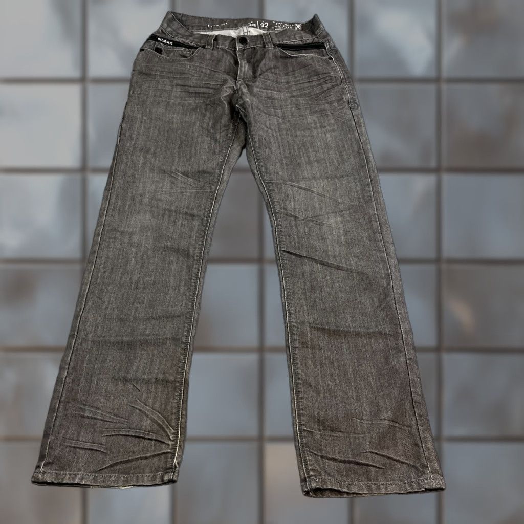 Marcs VINTAGE Marc Ecko Jeans Regular Straight 32 32 Dark Wash Grey Y2K Zip Pocket Mens Jeans Size US 32 / EU 48 - 1 Thumbnail
