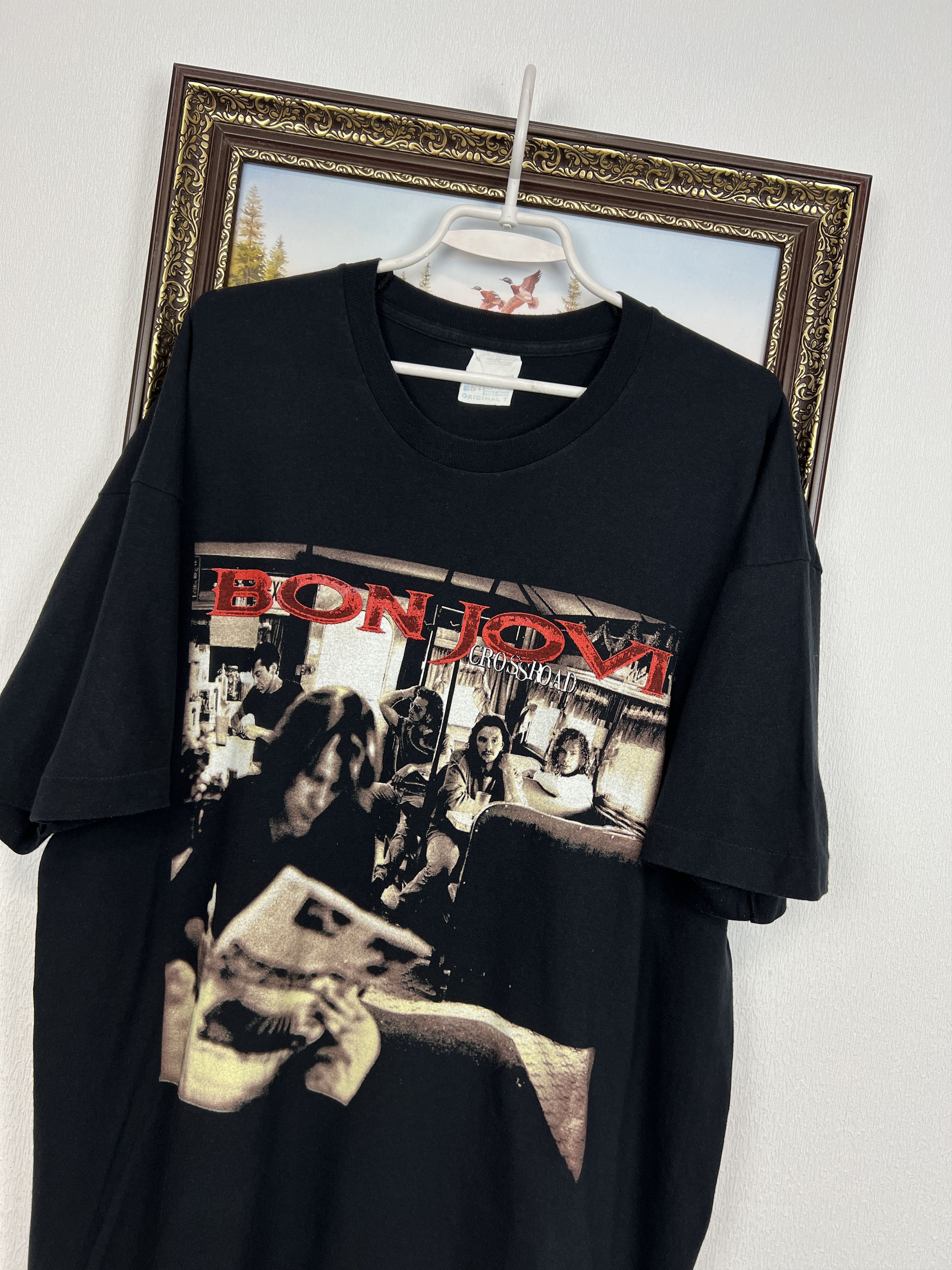Vintage Vintage 90's Bon Jovi Cross Road European Shirt Tee Hype Size US XL / EU 56 / 4 - 3 Thumbnail
