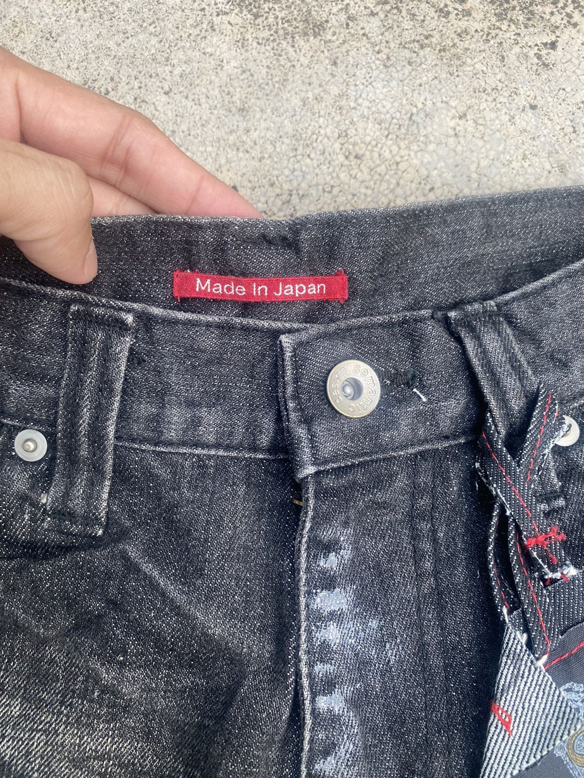 Japanese Brand Flare Jeans Semantic Distressed Boro Painted Bootcut Size US 32 / EU 48 - 11 Thumbnail