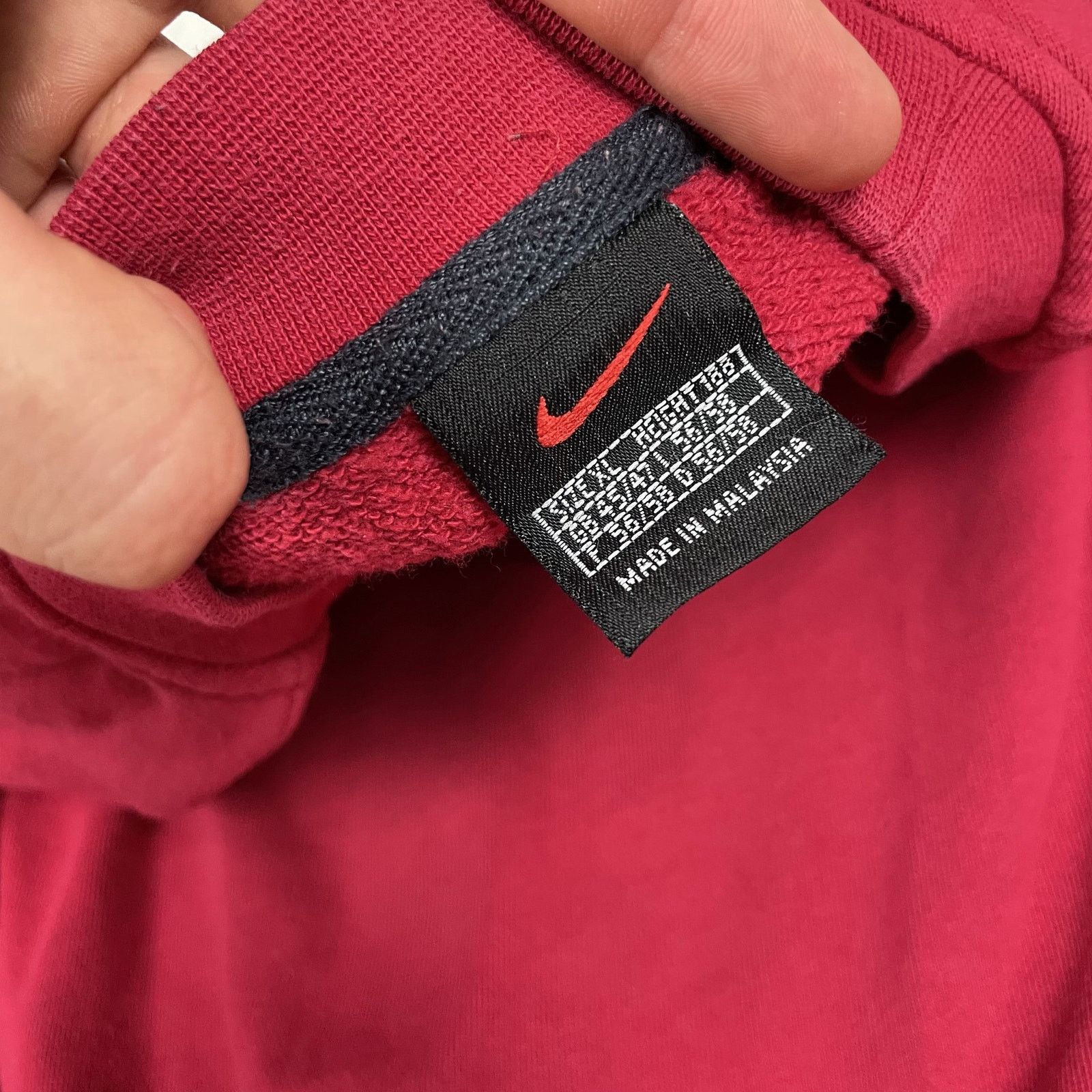 Nike × Vintage VTG Nike Mens Red Spellout Crew Neck Pullover Sweatshirt XL Size US XL / EU 56 / 4 - 5 Thumbnail