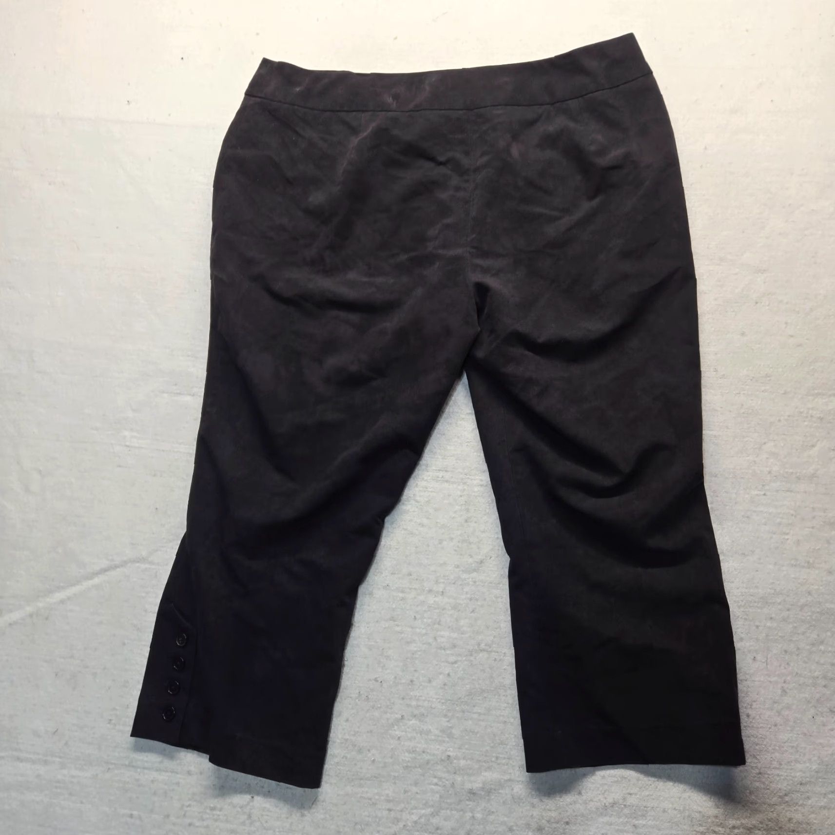 Vintage Larry Levine Pants Women Adult 16 Black Stretch Casual Slacks Size 38" / US 16 / IT 52 - 8 Thumbnail