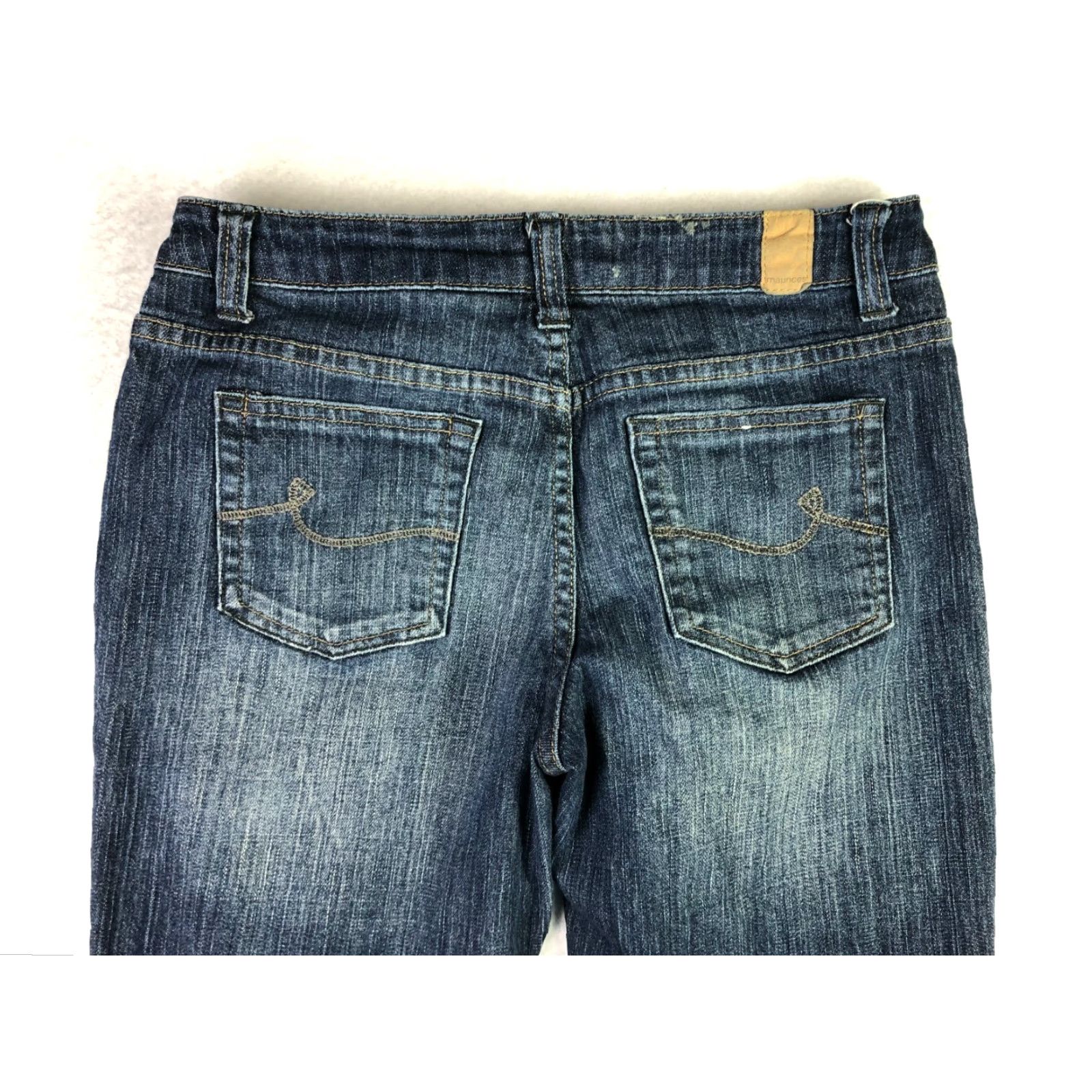 Vintage Maurices Taylor Boot Jeans Womens 5/6 Long 29x29 Blue Denim Bootcut Regular Rise Mid 8.5-10.5 Zip Cotton Denim Classic Vintage No Distressed Size 27" / US 4 / IT 40 - 5 Thumbnail