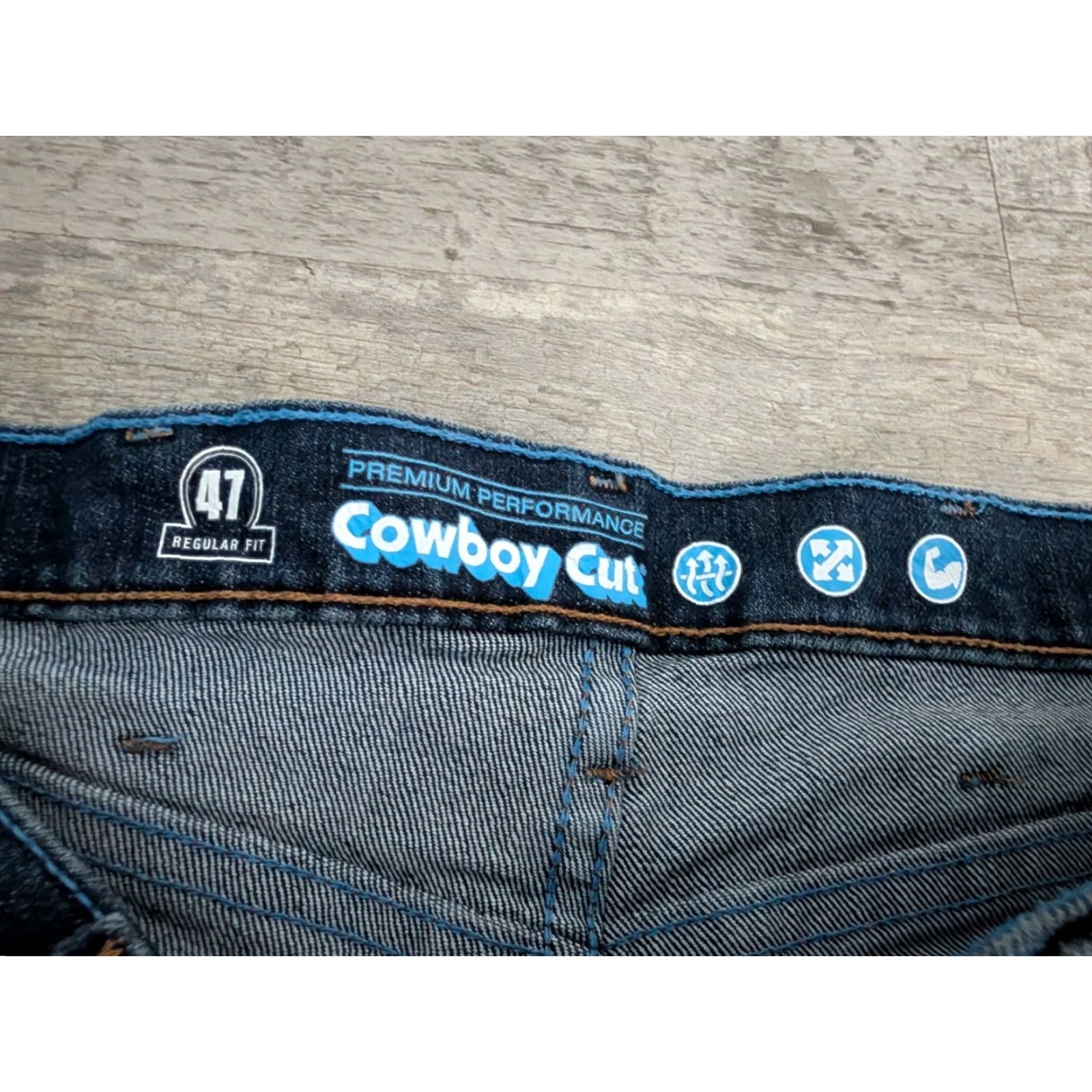 Wrangler Wrangler Jeans Cowboy Cut 47MAVMR 30x32 Western Denim Mens Classic Bootcut Blue Cotton Blend NICARAGUAN EUC Size US 30 / EU 46 - 6 Thumbnail