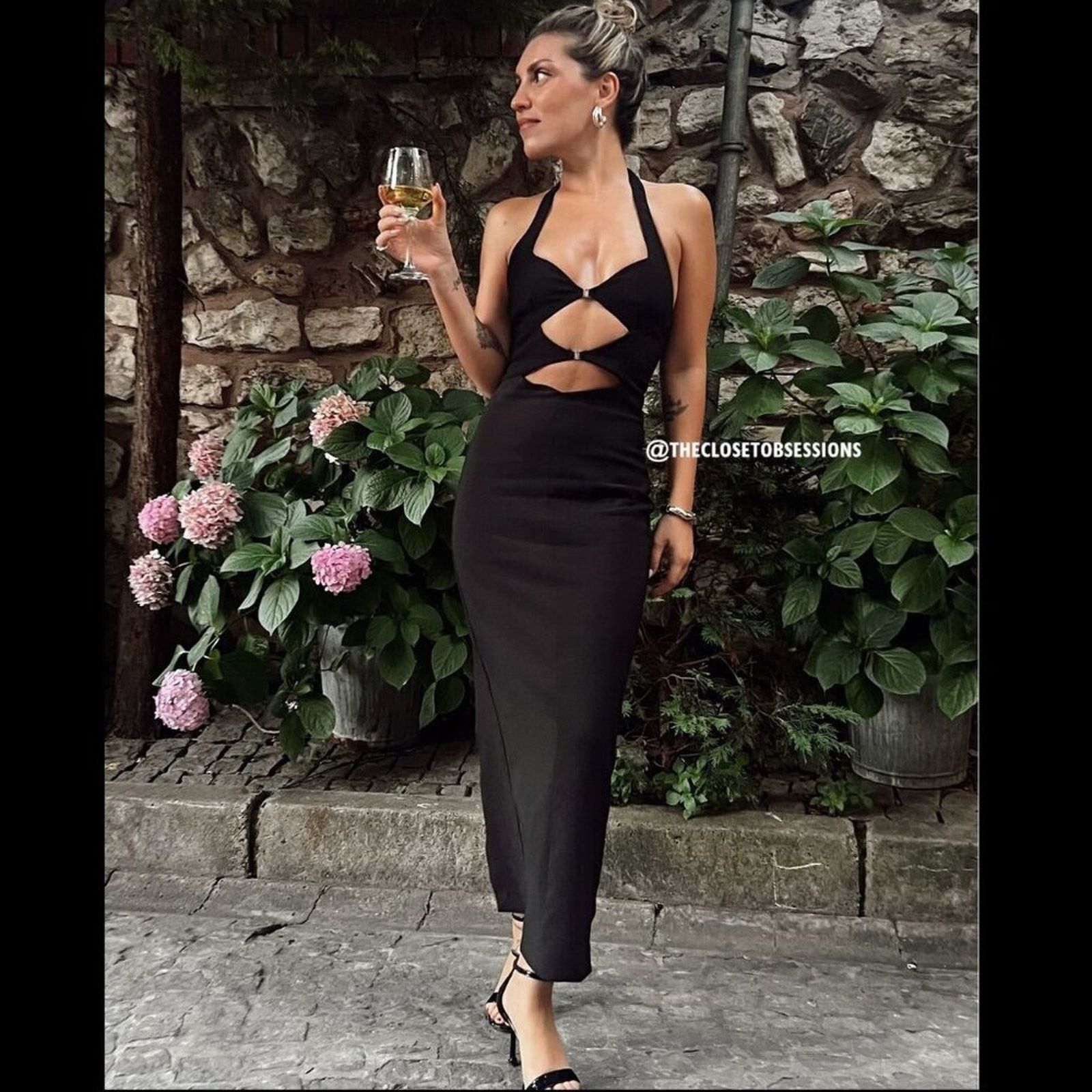 Zara ZARA BLOGGER FAVE!!! Midi Dress with Front Openings Size L / US 10 / IT 46 - 14 Thumbnail