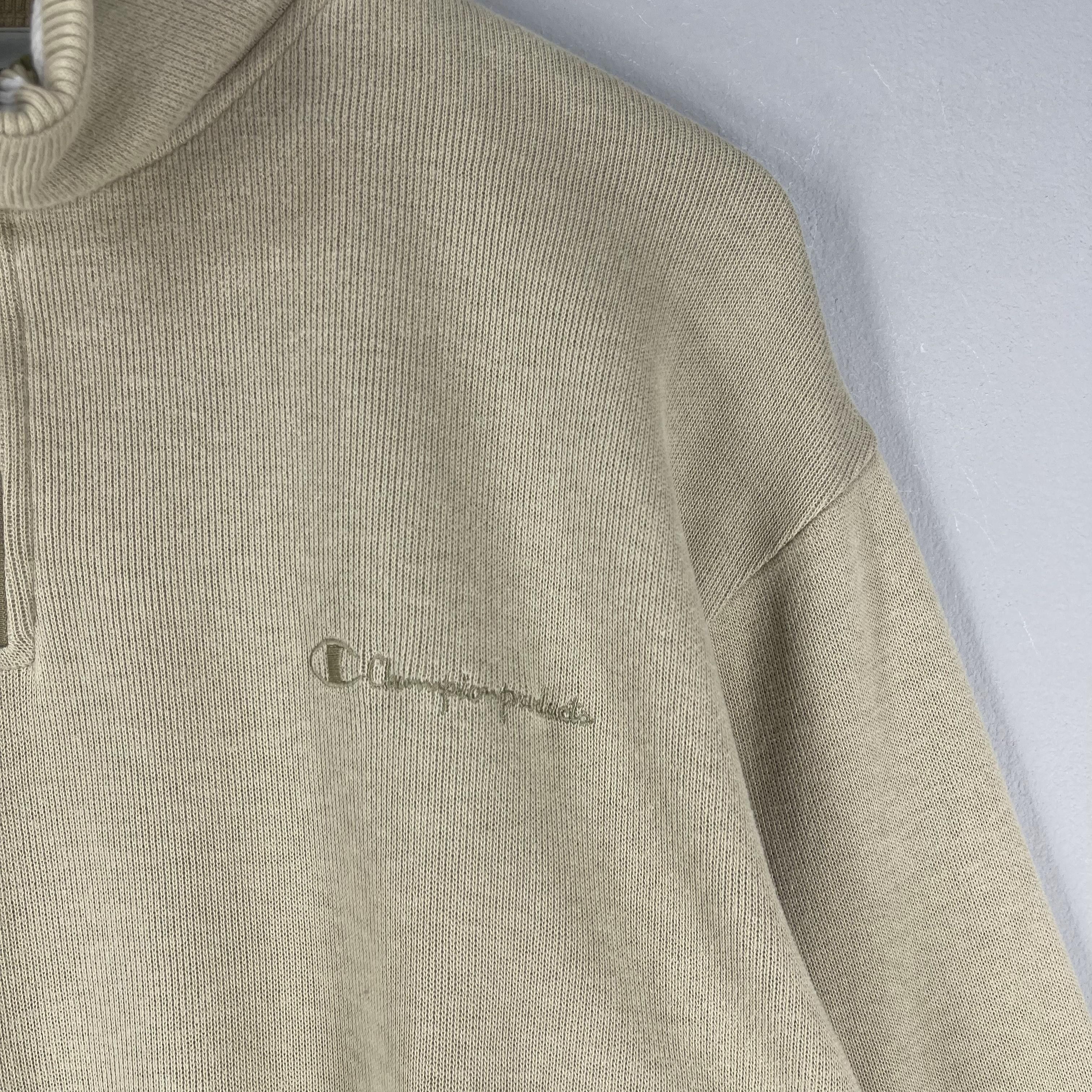 Champion Vintage CHAMPION Script Logo Half Zipper Pullover Sweater Size US M / EU 48-50 / 2 - 2 Thumbnail