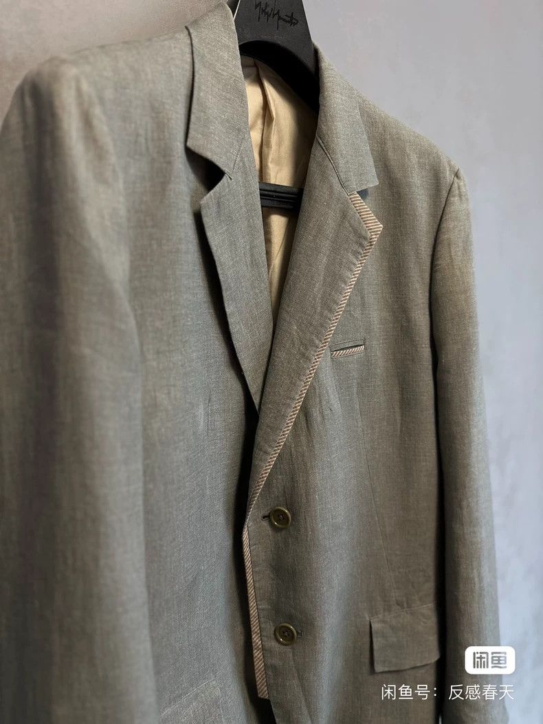 Yohji Yamamoto Yohji Yamamoto 10 AW Bankruptcy Period Striped Jacket Size US XL / EU 56 / 4 - 2 Thumbnail