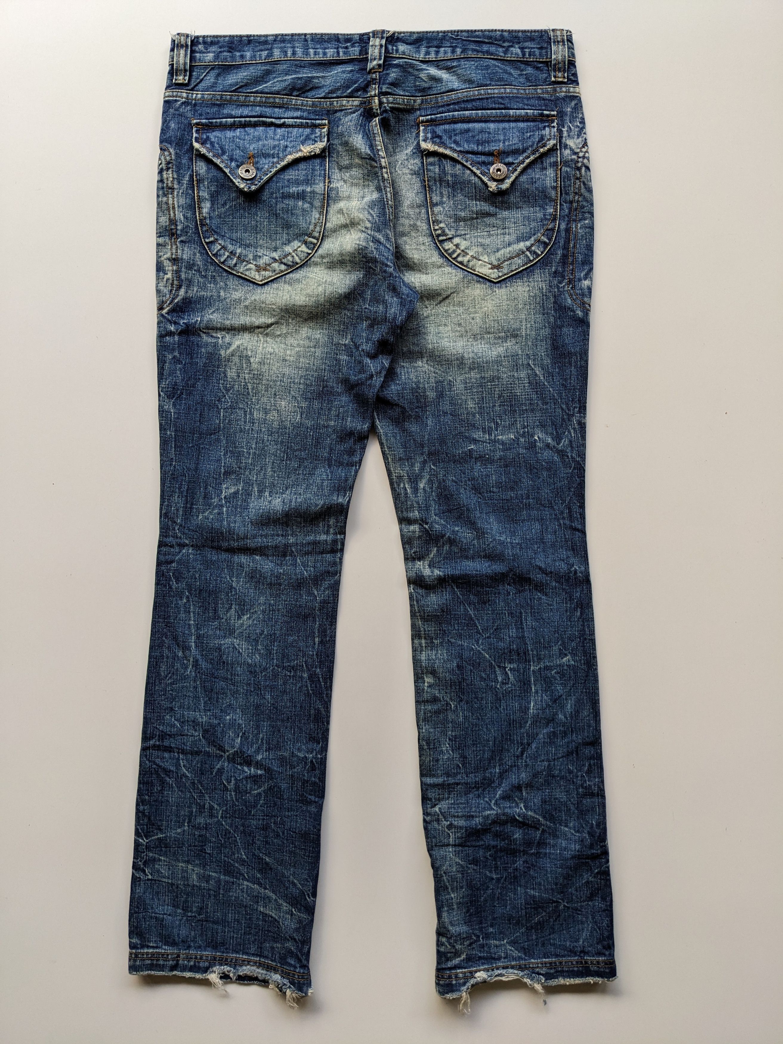 Hedi Slimane × Japanese Brand × Jean Pinball clawmark flare zipper jeans Size US 37 - 2 Thumbnail