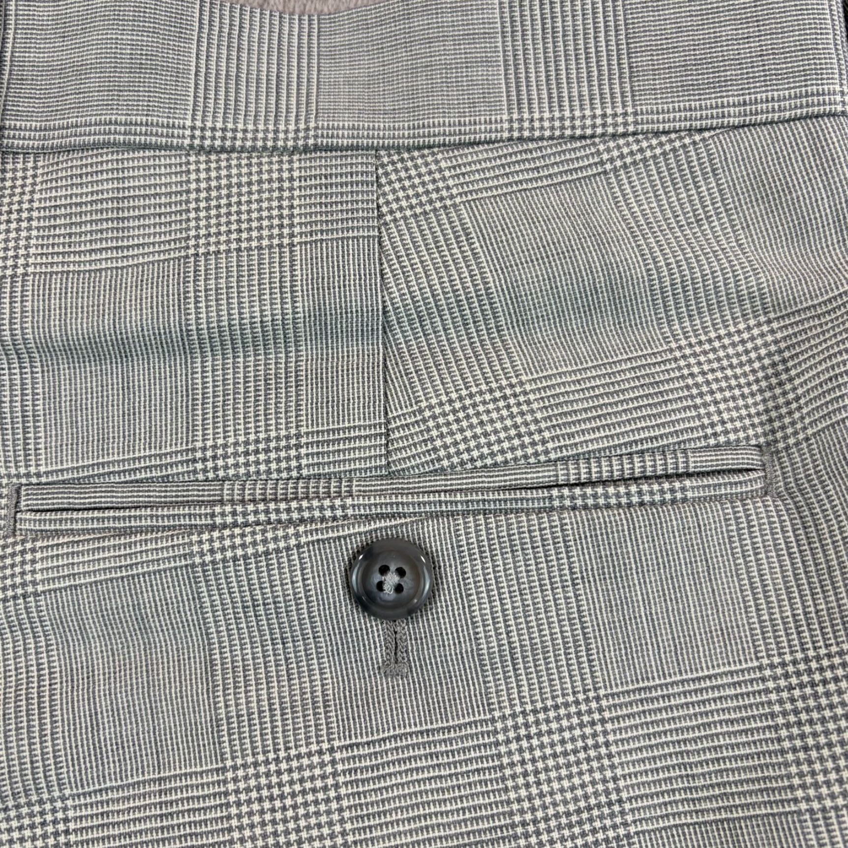 J.Crew J.CREW Kenmare Relaxed-fit Pants Marzotto Wool Grey Men 35x28 NWT Grey Check Dress Pants, Business, Office, Career, Preppy Mens Size US 35 - 6 Thumbnail